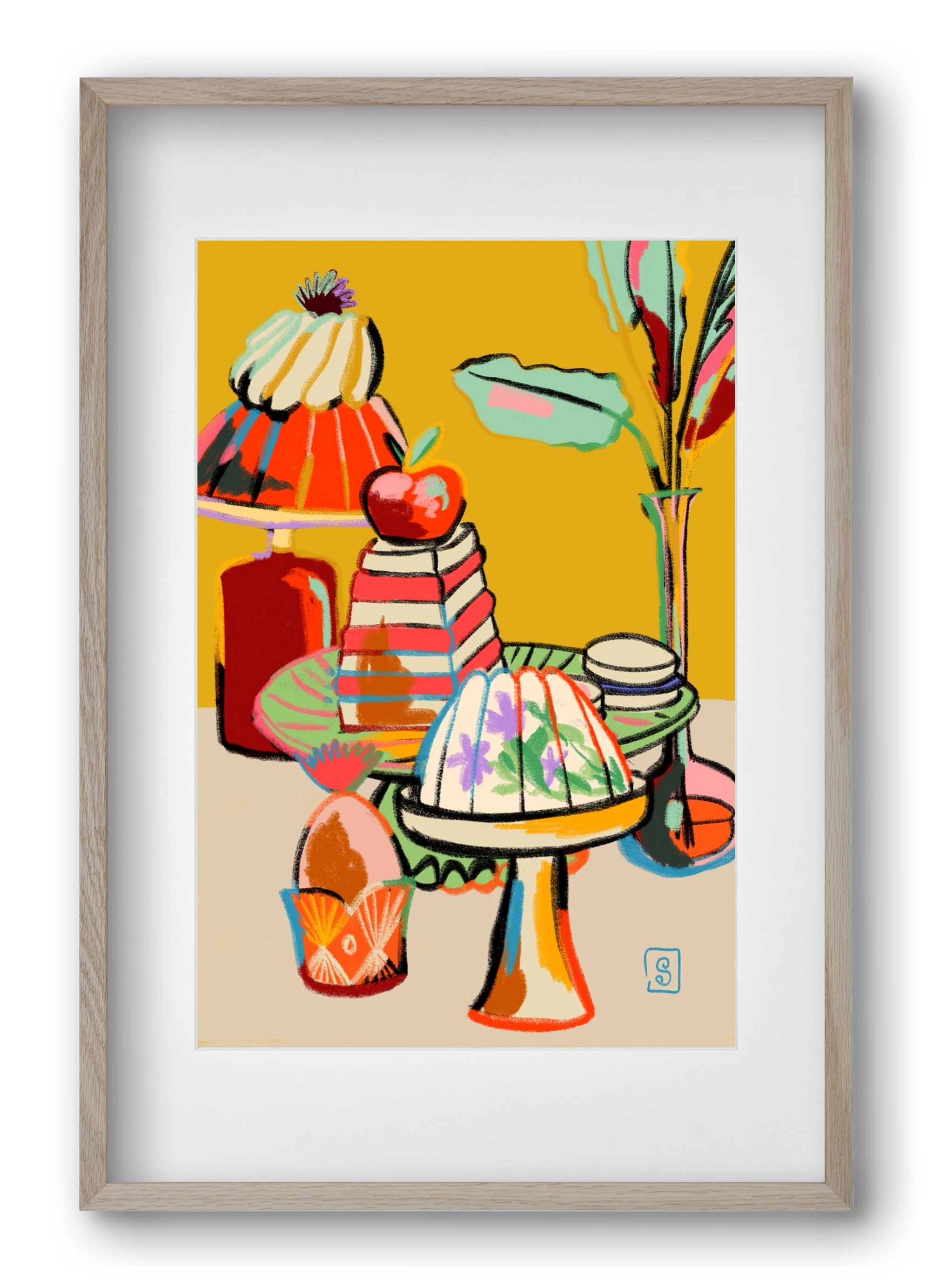 SWEET TOOTH, 40x60 cm (30x45 cm), Tölgy keret, paszpartuval