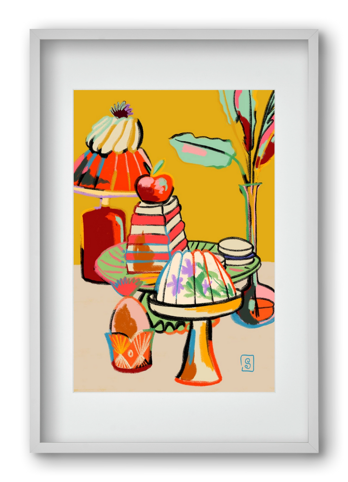 SWEET TOOTH, 40x60 cm (30x45 cm), Fehér keret, paszpartuval