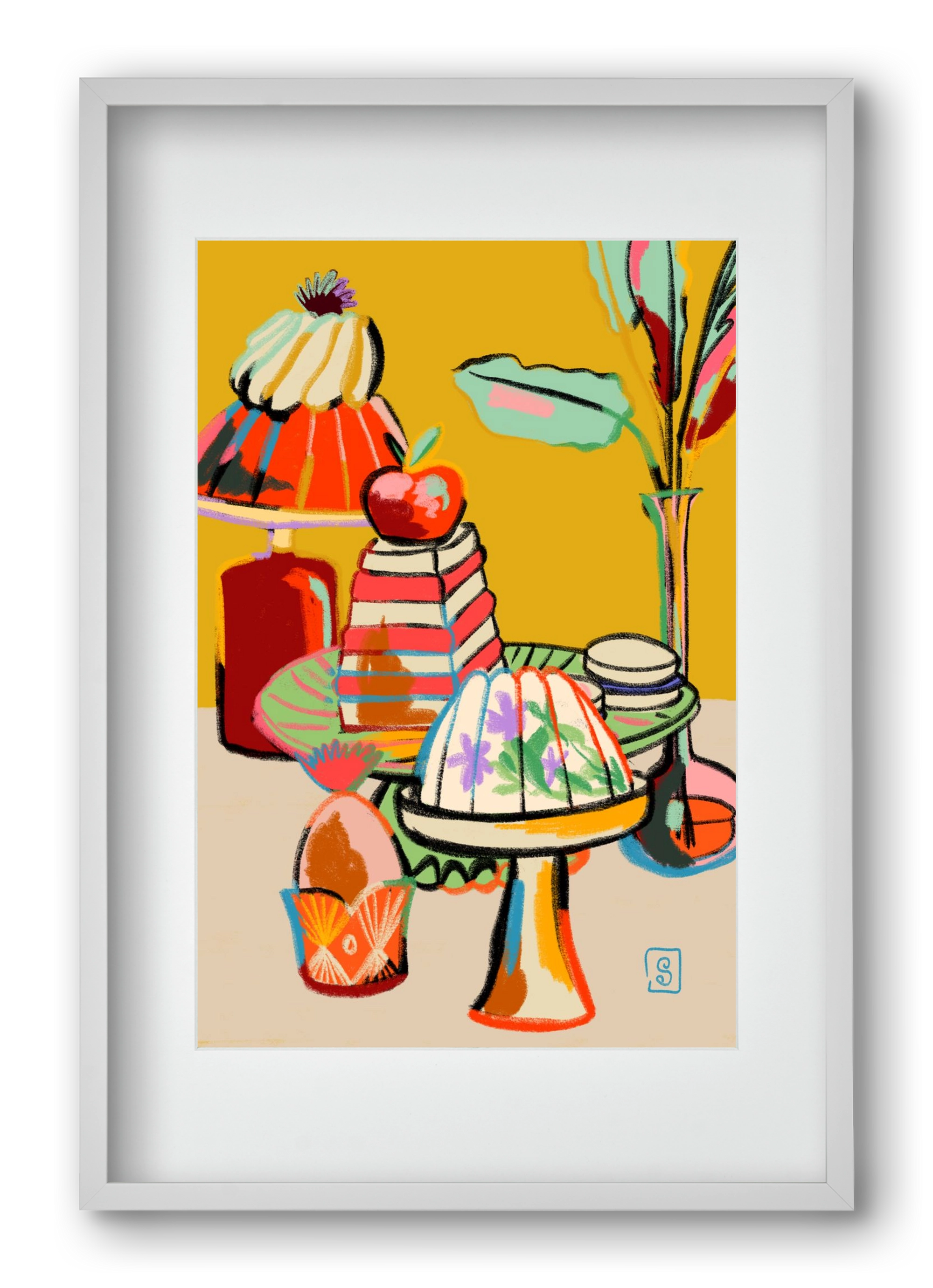 SWEET TOOTH, 40x60 cm (30x45 cm), Fehér keret, paszpartuval