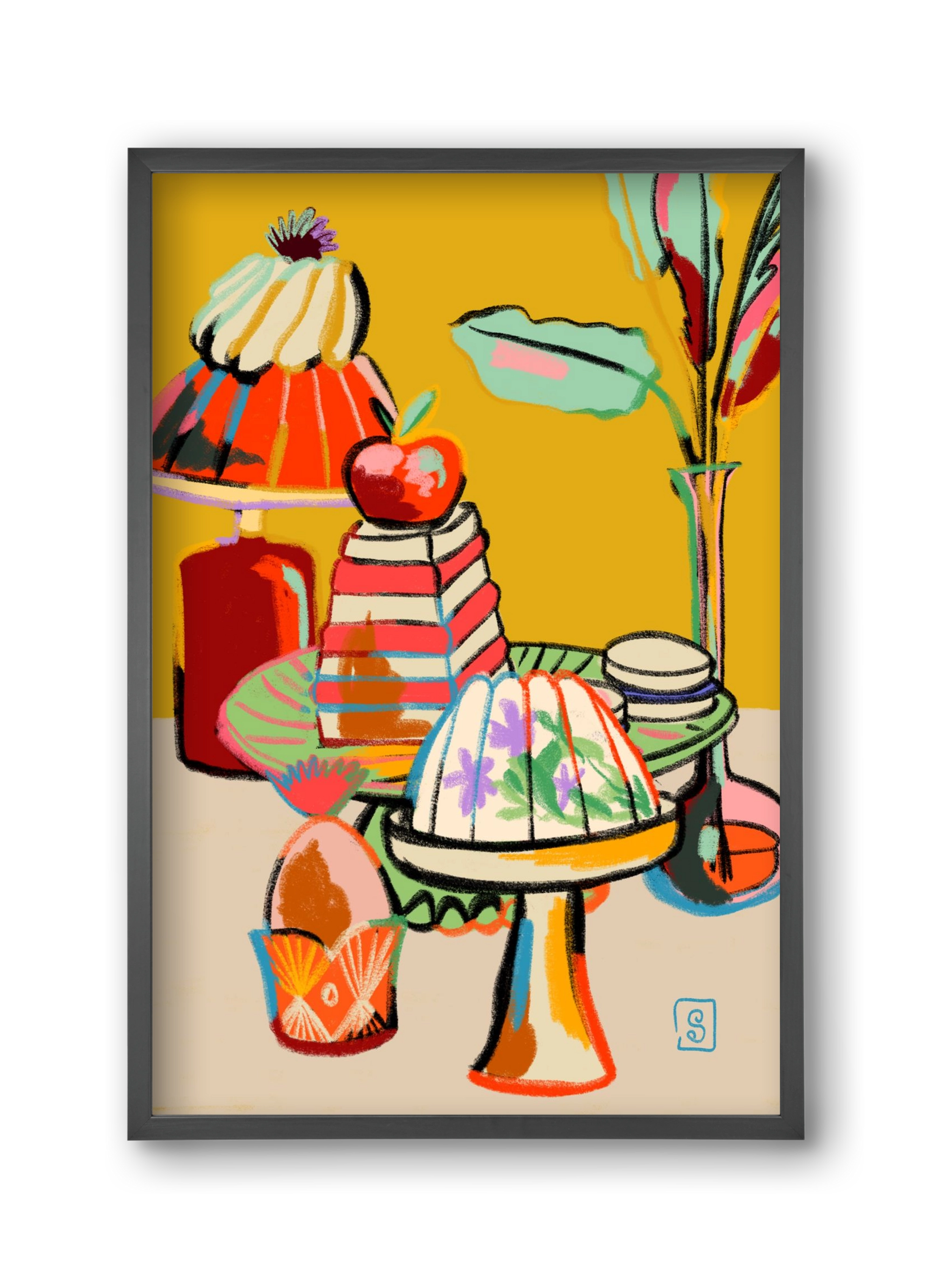 SWEET TOOTH, 30x45 cm (30x45 cm), Fekete keret