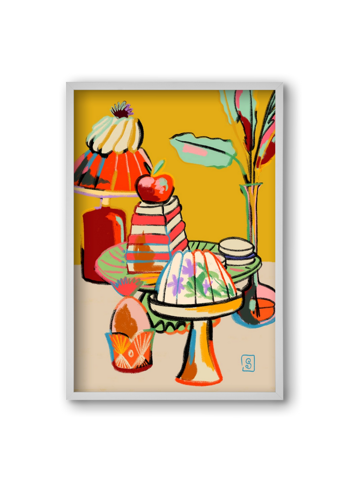 SWEET TOOTH, 20x30 cm (20x30 cm), Fehér keret