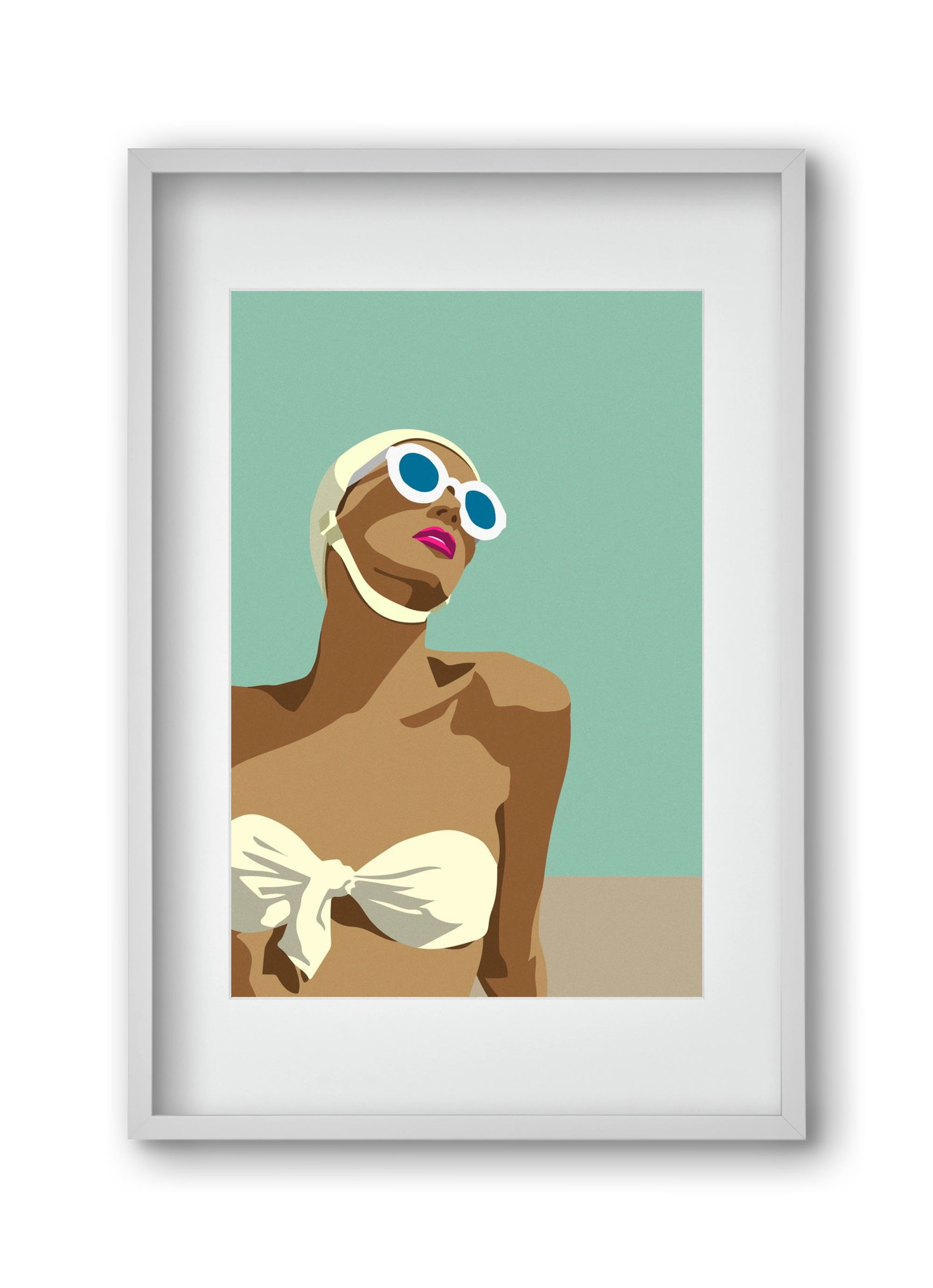 Sunglasses, 30x45 cm (20x30 cm), Fehér keret, paszpartuval