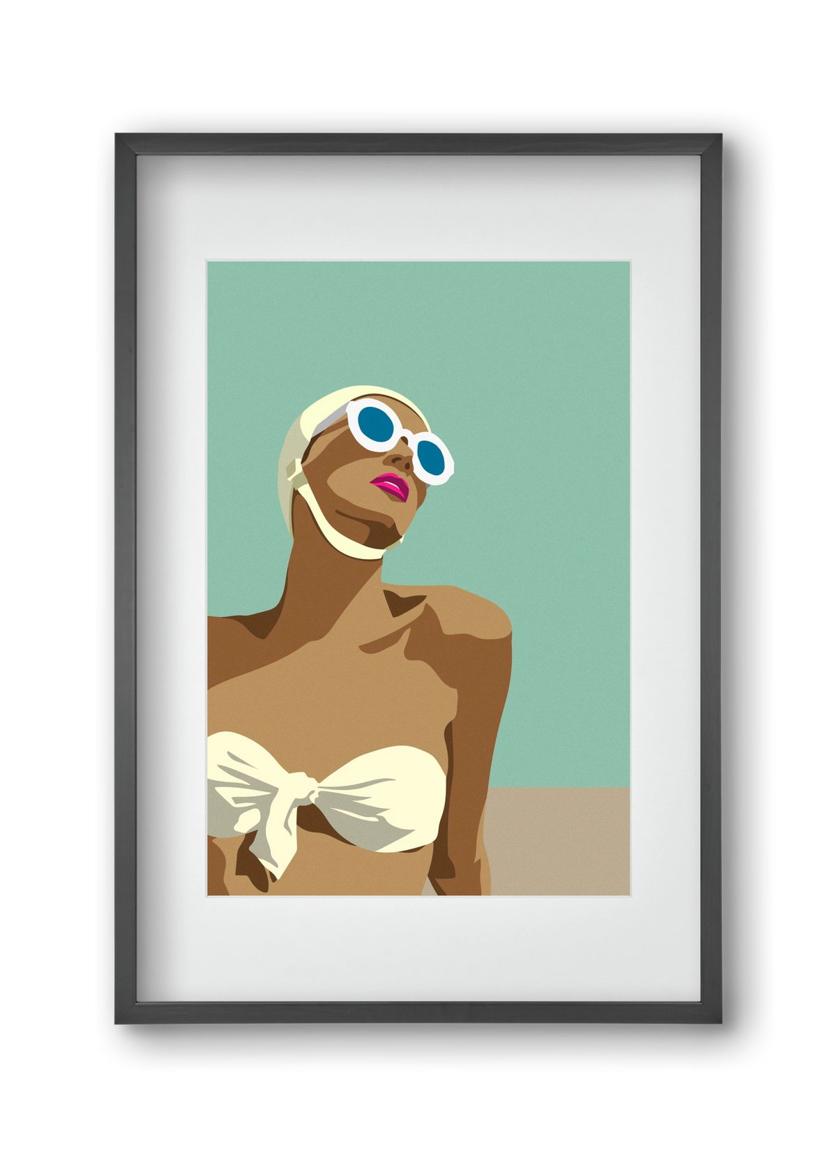 Sunglasses, 30x45 cm (20x30 cm), Fekete keret, paszpartuval