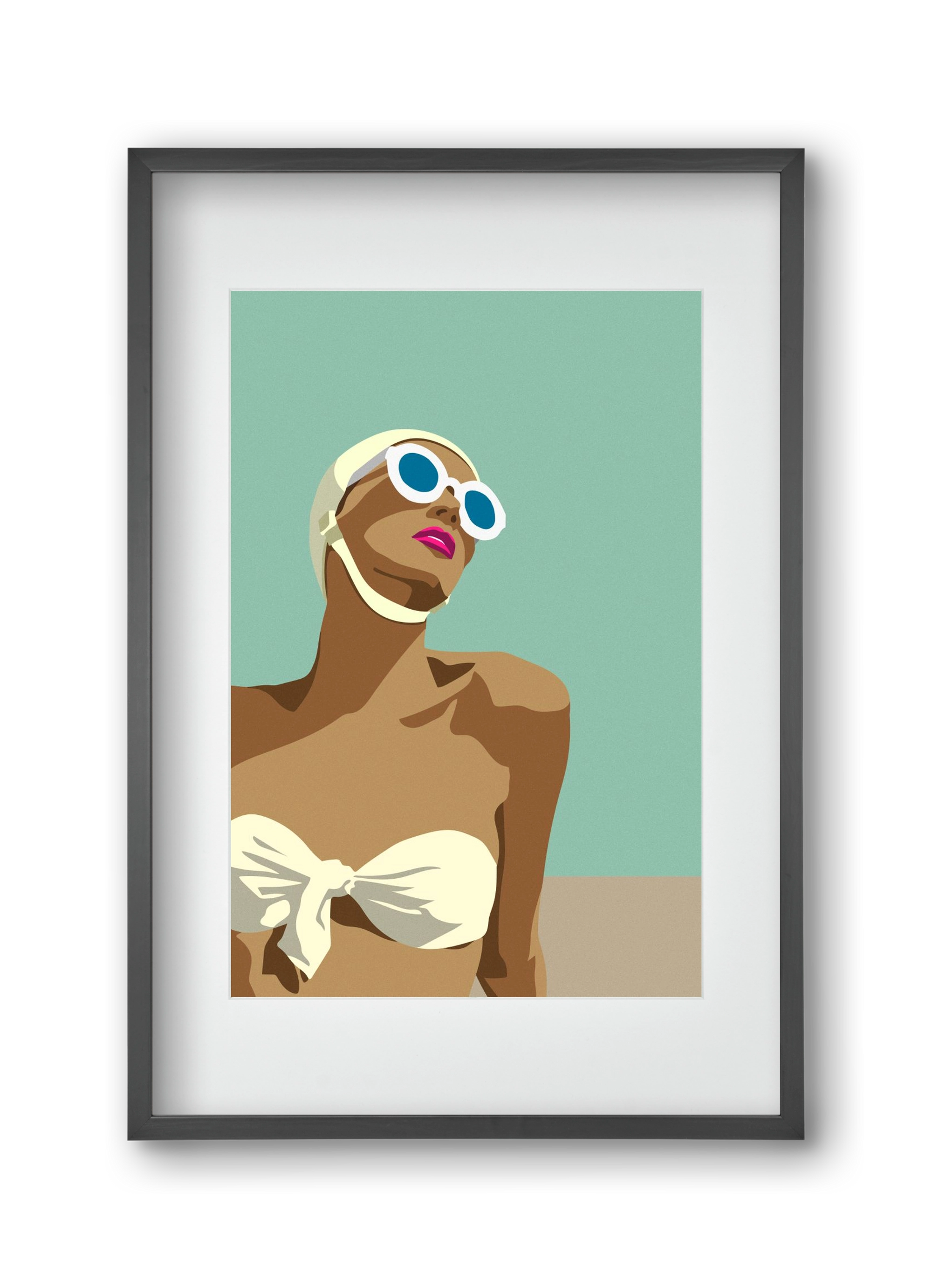 Sunglasses, 30x45 cm (20x30 cm), Fekete keret, paszpartuval