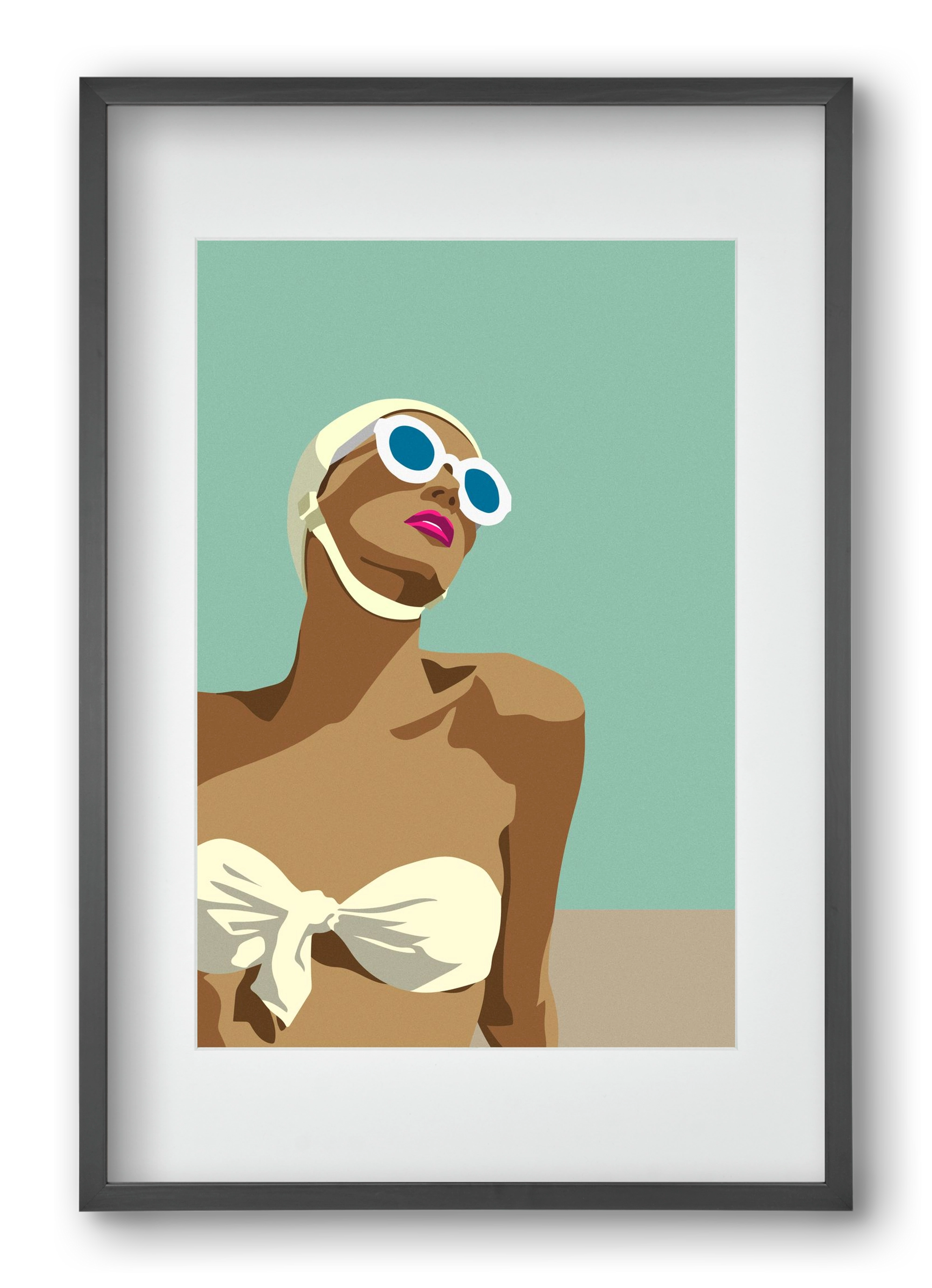 Sunglasses, 40x60 cm (30x45 cm), Fekete keret, paszpartuval