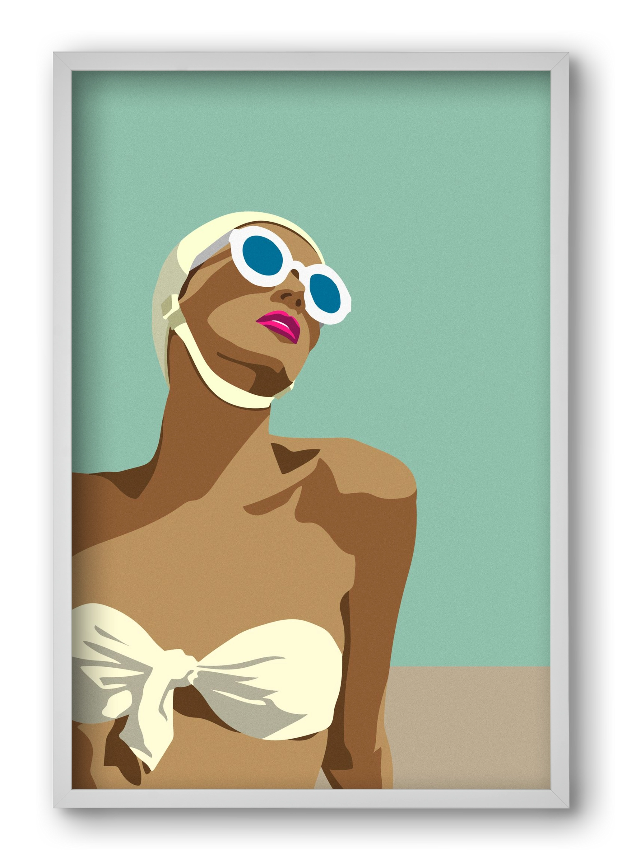 Sunglasses, 40x60 cm (40x60 cm), Fehér keret