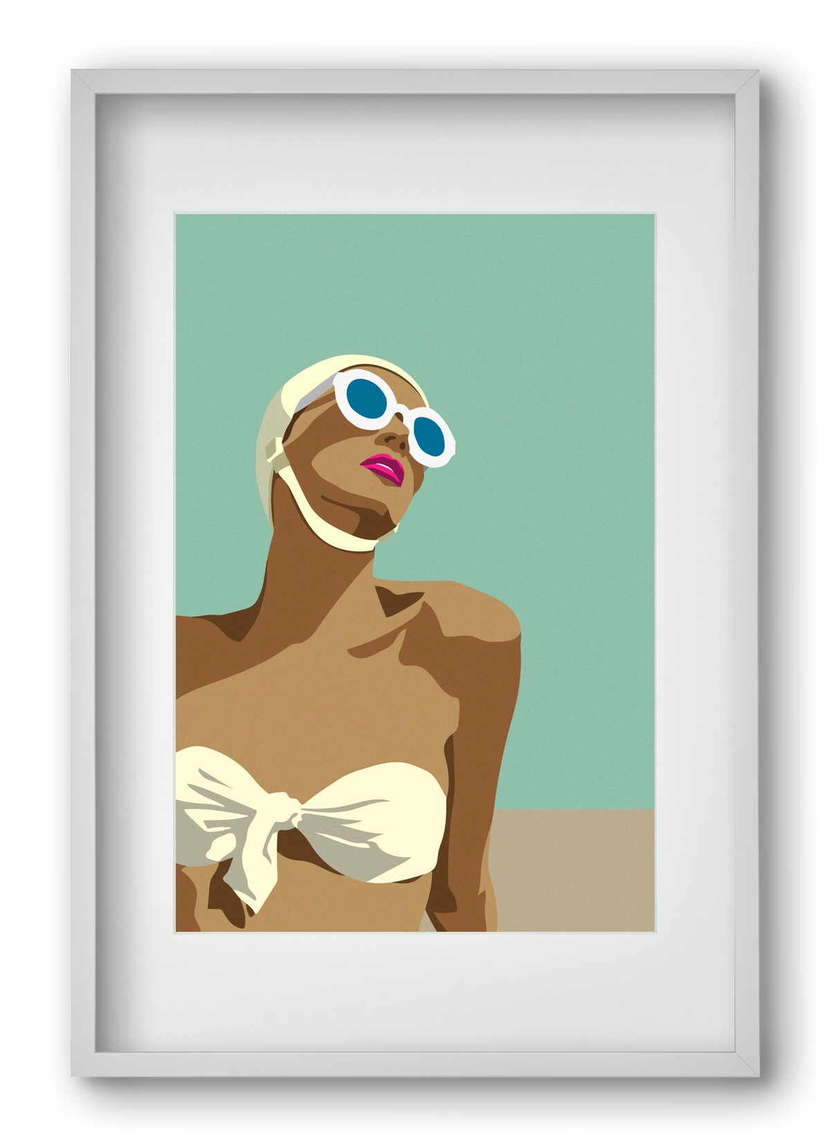 Sunglasses, 40x60 cm (30x45 cm), Fehér keret, paszpartuval