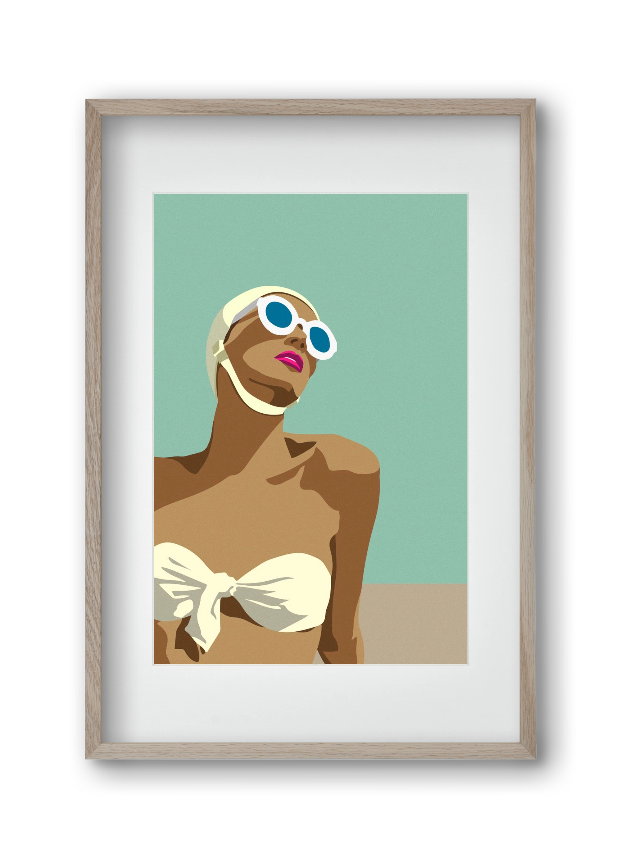 Sunglasses, 30x45 cm (20x30 cm), Tölgy keret, paszpartuval