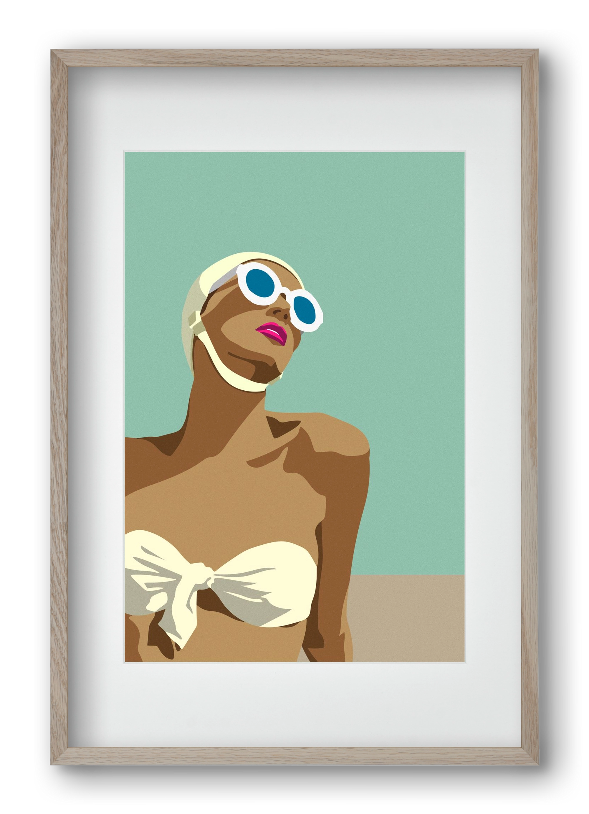 Sunglasses, 40x60 cm (30x45 cm), Tölgy keret, paszpartuval