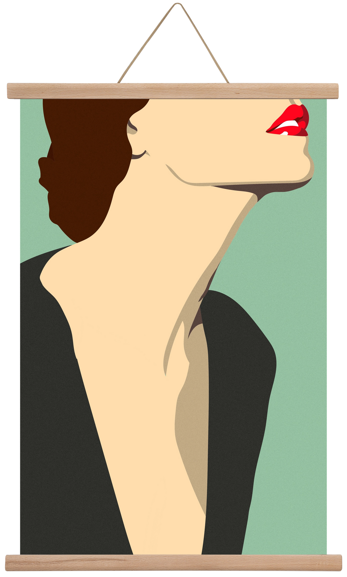 Fashion Illustration, 40x60 cm (40x60 cm), Tölgy akasztó