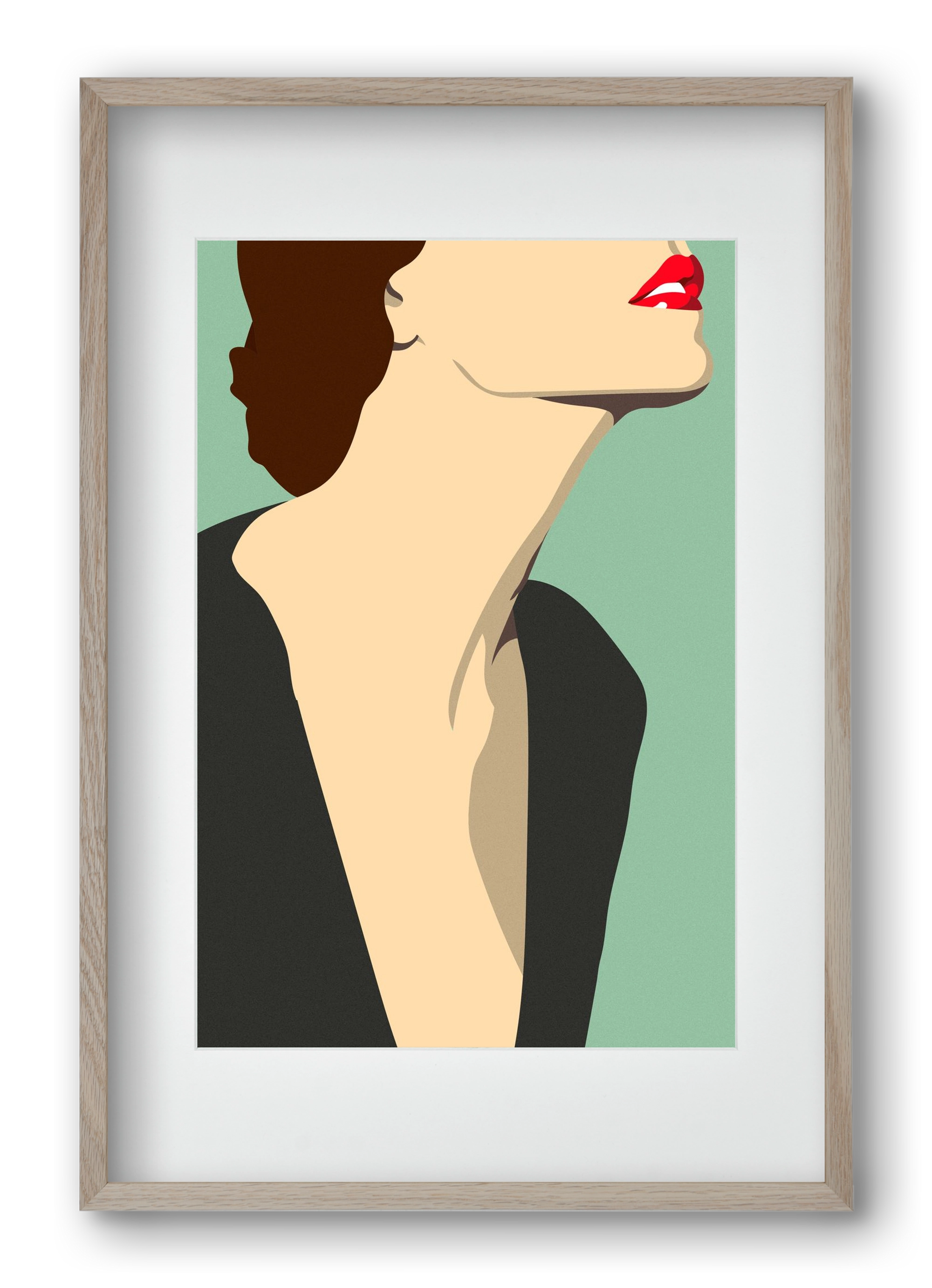 Fashion Illustration, 40x60 cm (30x45 cm), Tölgy keret, paszpartuval