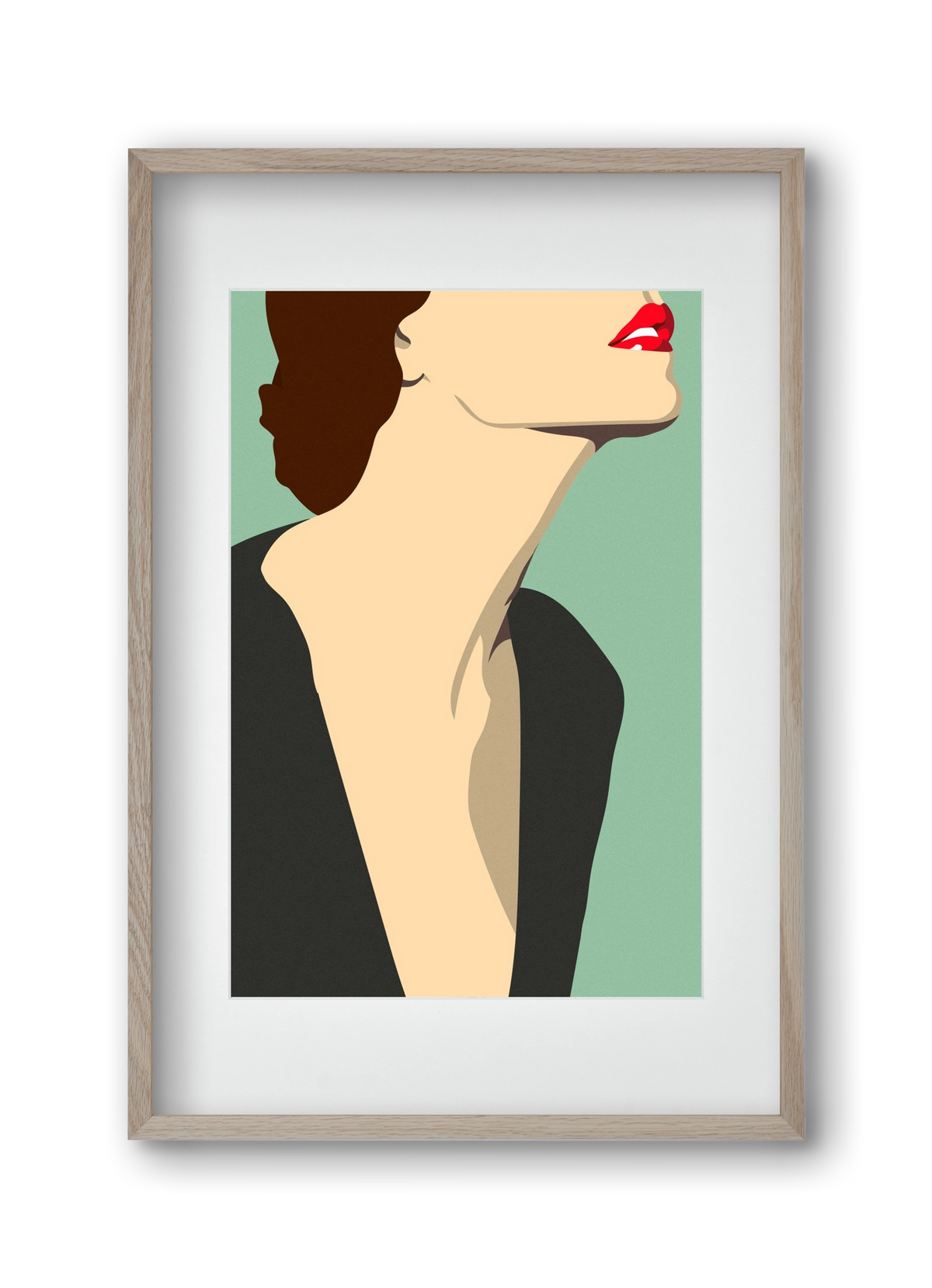 Fashion Illustration, 30x45 cm (20x30 cm), Tölgy keret, paszpartuval