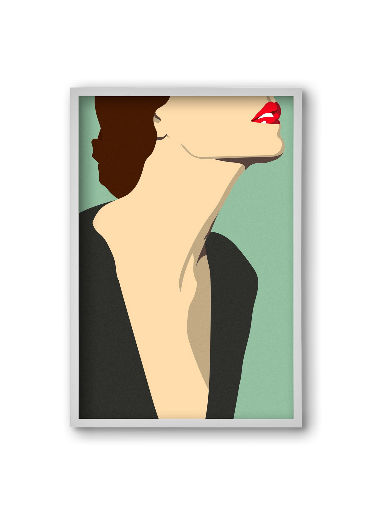 Fashion Illustration, 20x30 cm (20x30 cm), Fehér keret