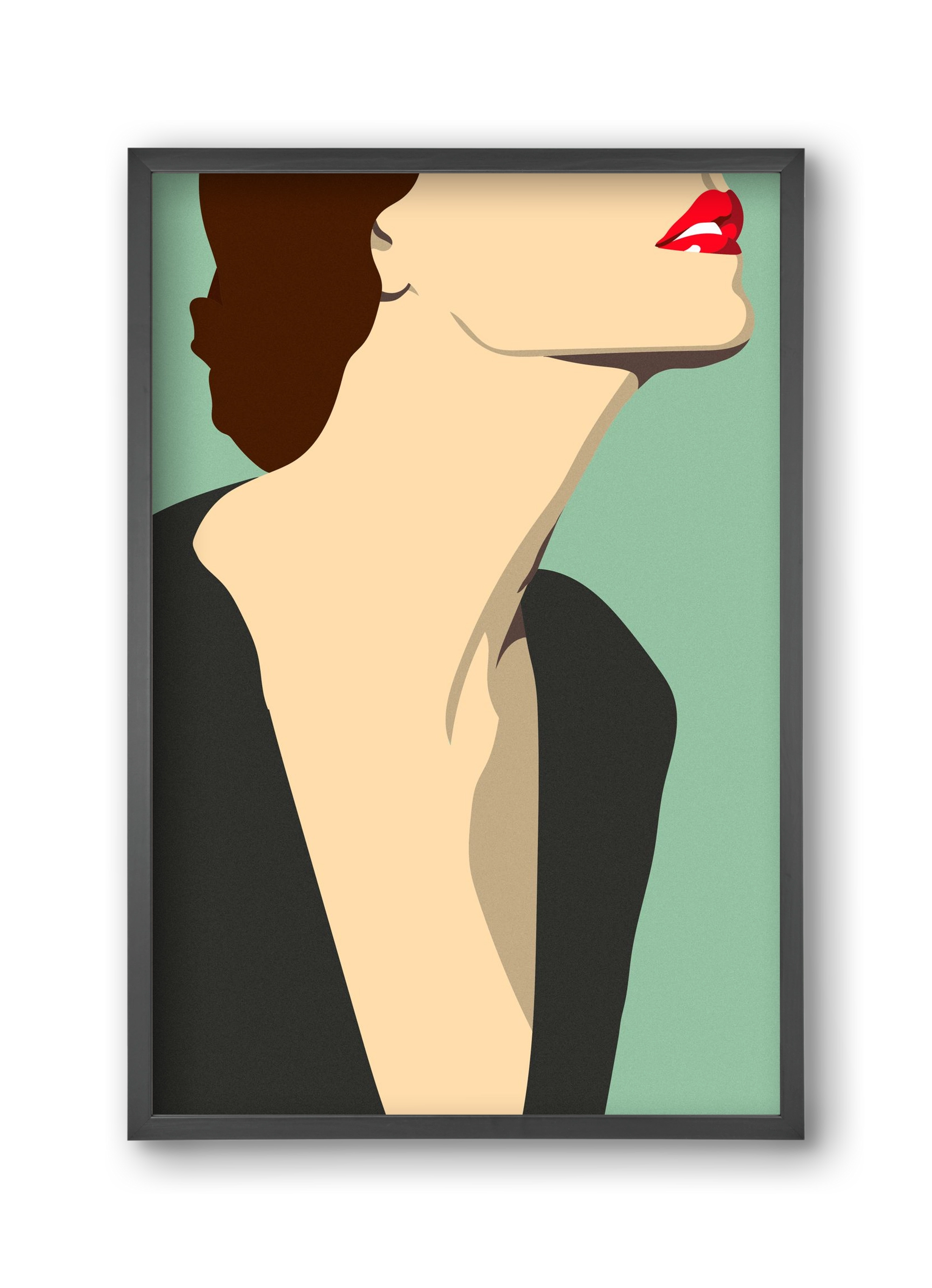 Fashion Illustration, 30x45 cm (30x45 cm), Fekete keret