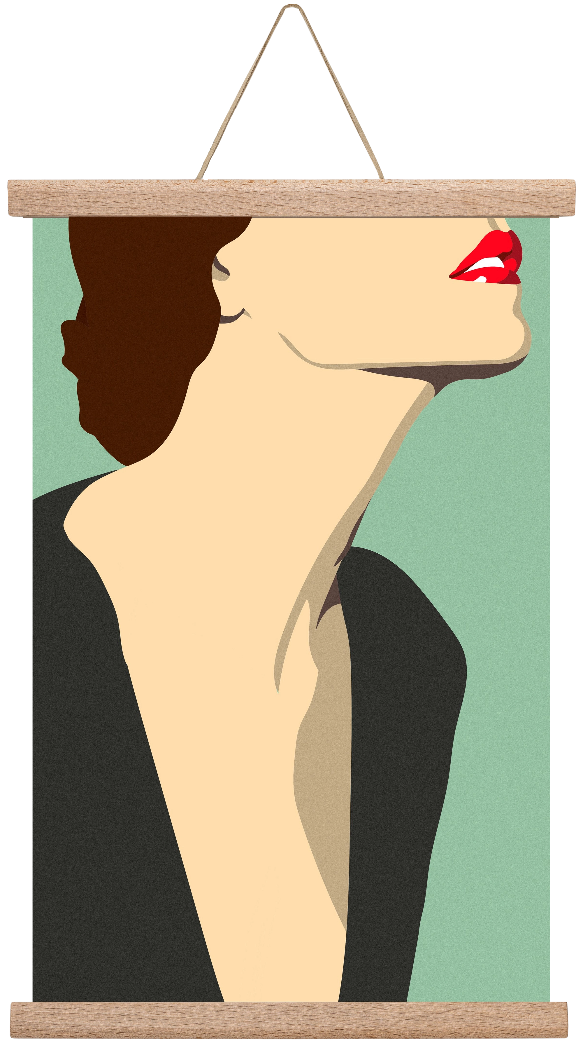 Fashion Illustration, 30x45 cm (30x45 cm), Tölgy akasztó