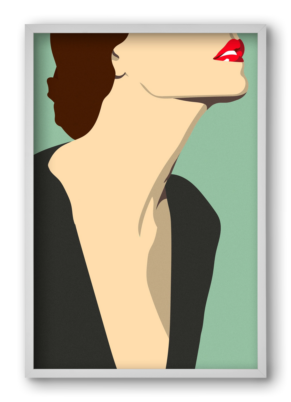 Fashion Illustration, 40x60 cm (40x60 cm), Fehér keret