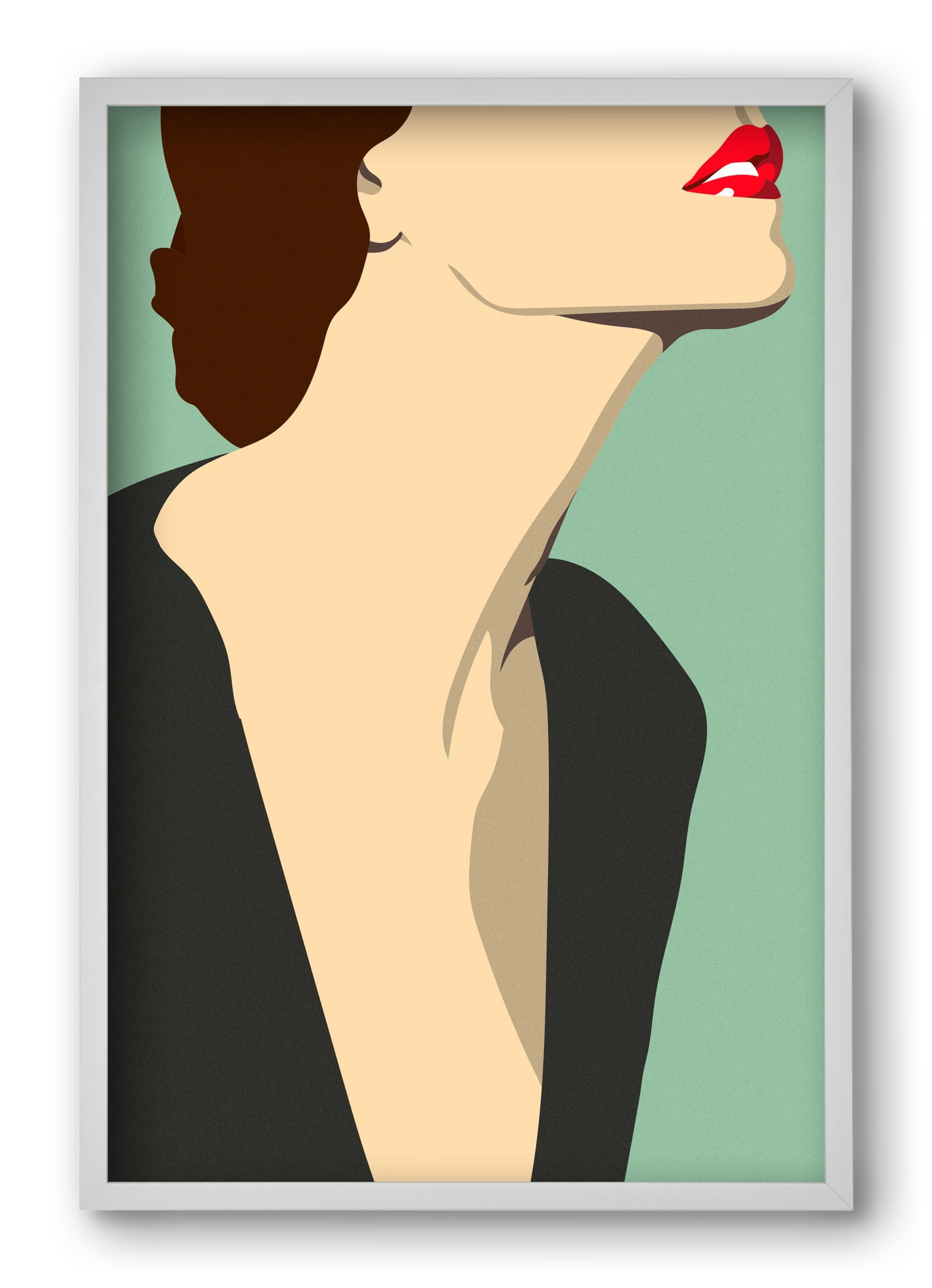 Fashion Illustration, 40x60 cm (40x60 cm), Fehér keret