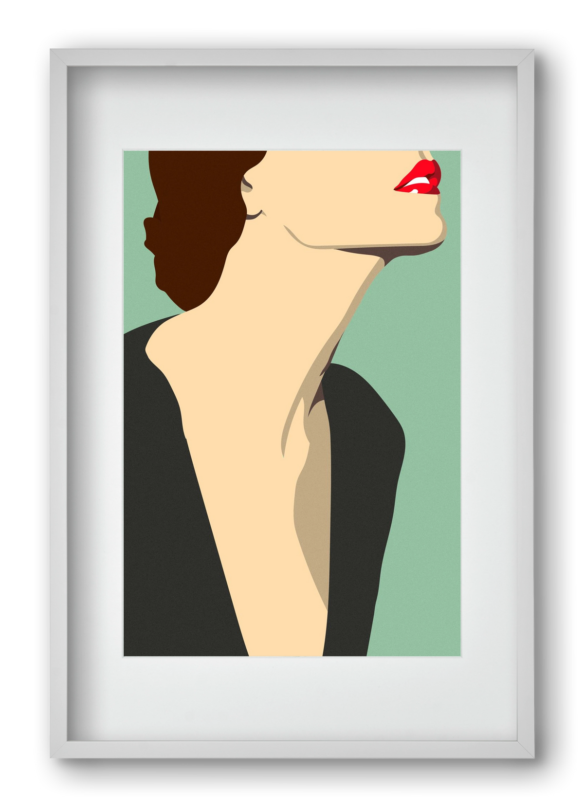 Fashion Illustration, 40x60 cm (30x45 cm), Fehér keret, paszpartuval