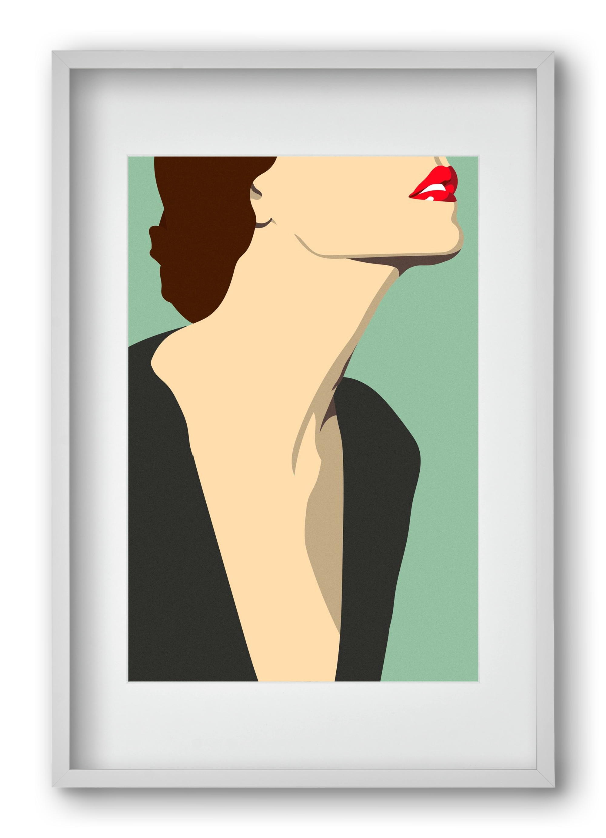 Fashion Illustration, 40x60 cm (30x45 cm), Fehér keret, paszpartuval