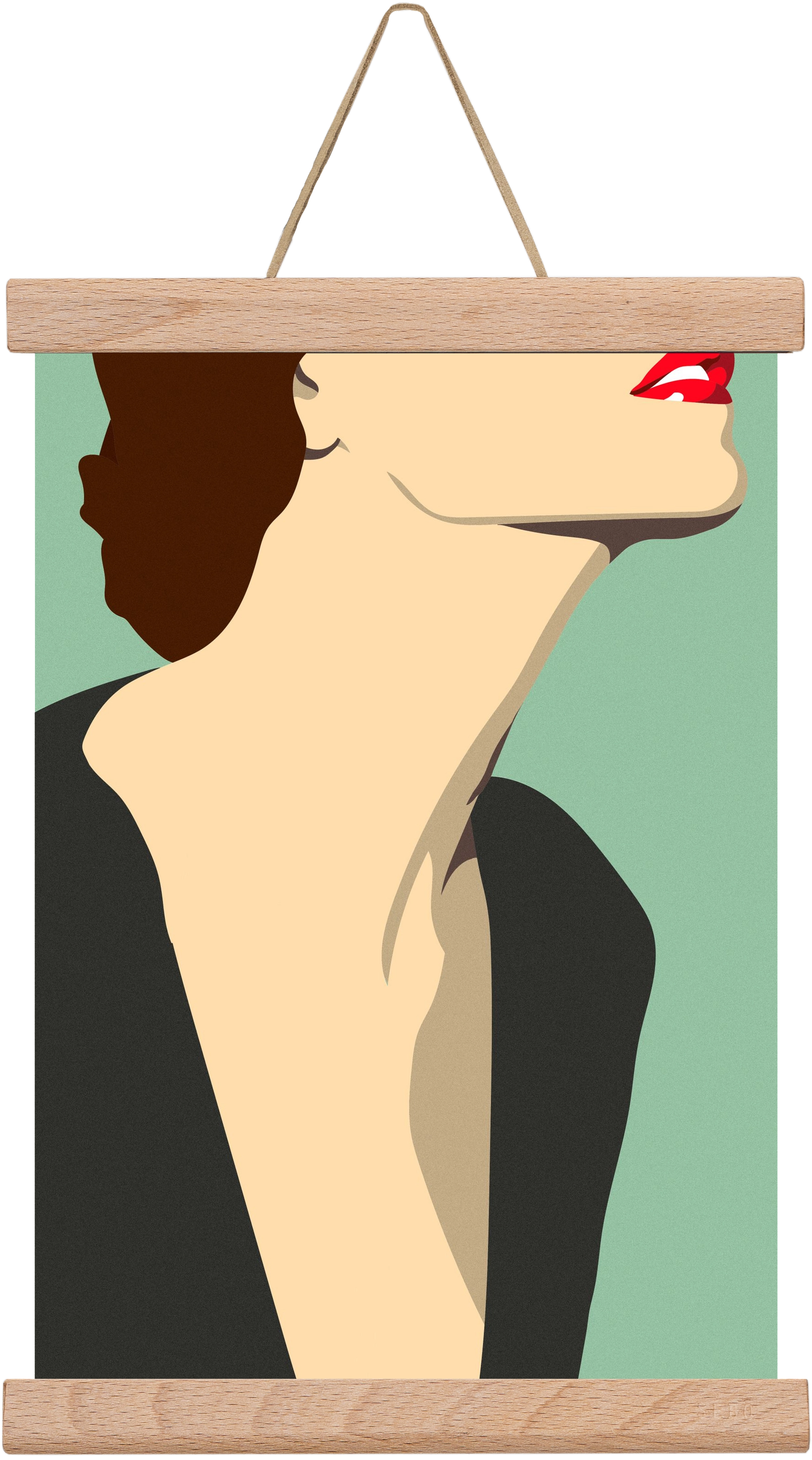 Fashion Illustration, 20x30 cm (20x30 cm), Tölgy akasztó