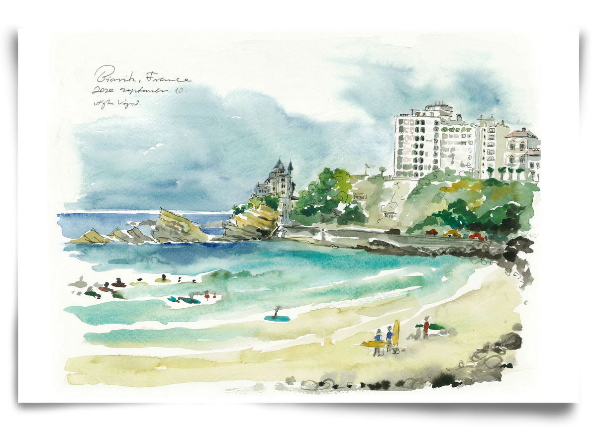 BIARRITZ - 2020.09.10, 90x60 cm, Keret nélkül