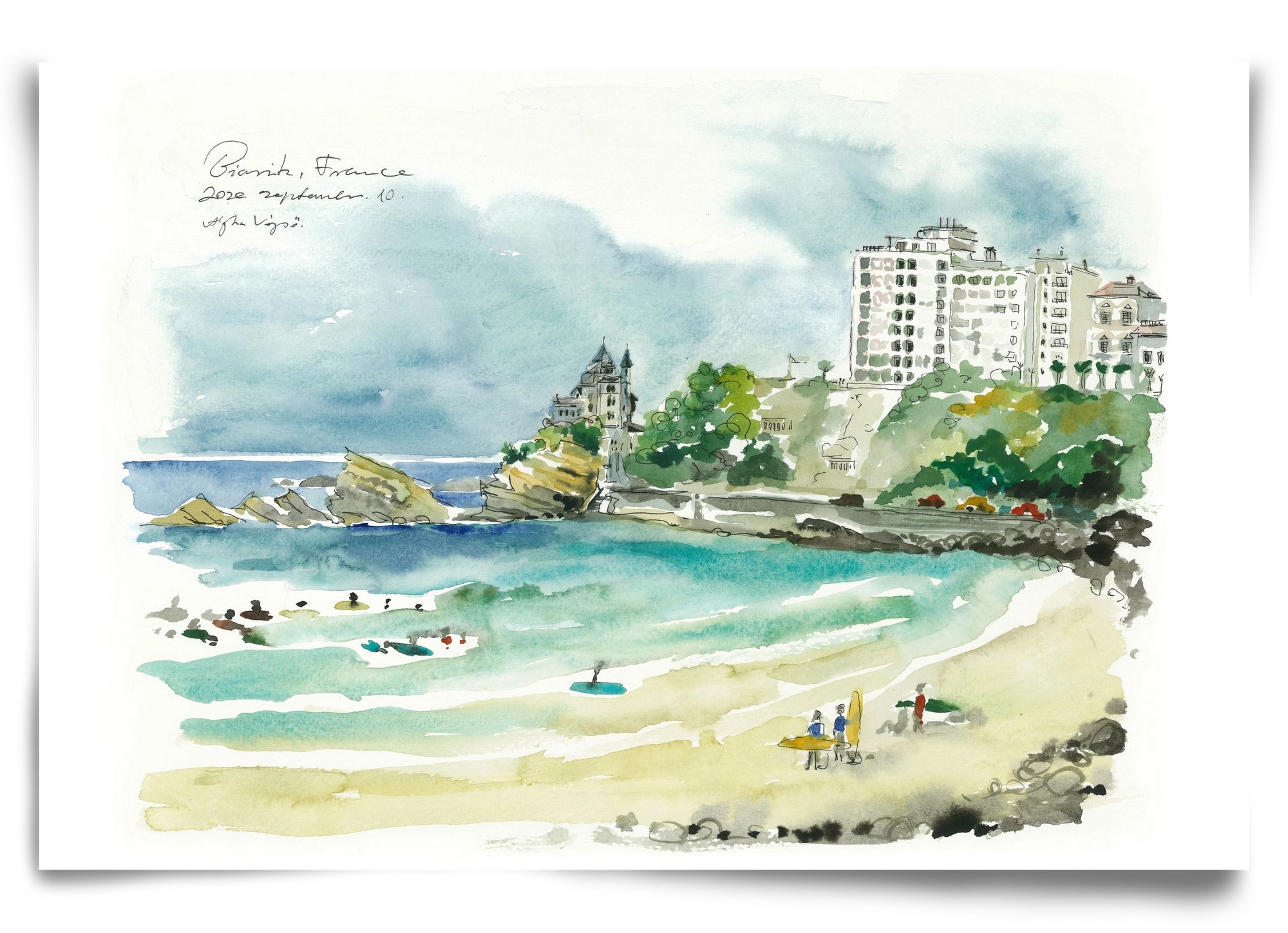 BIARRITZ - 2020.09.10, 90x60 cm, Keret nélkül
