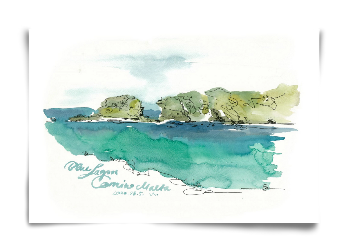 BLUE LAGOON - Comino, Malta - 2020.03.05., 60x40 cm, Keret nélkül