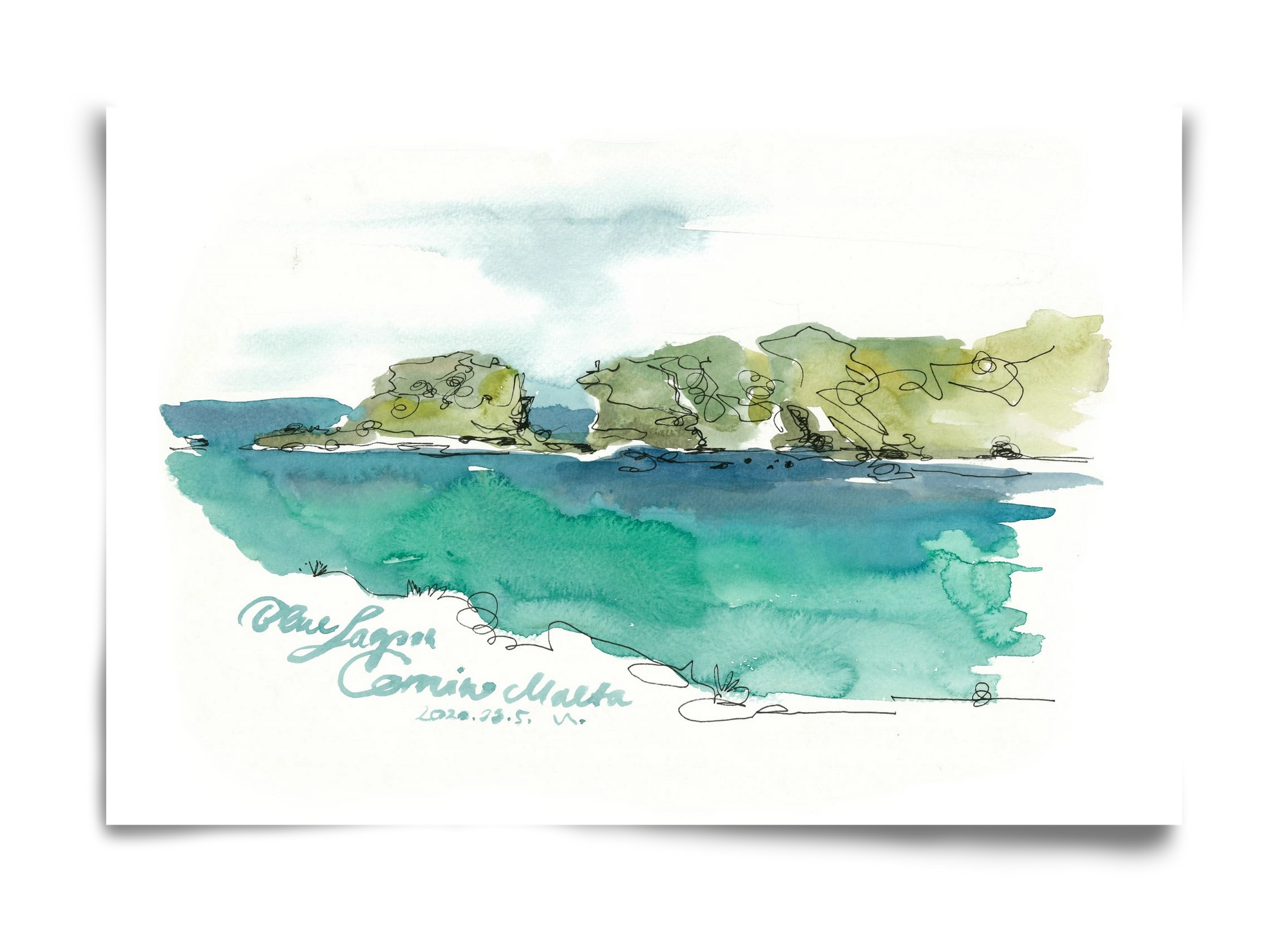 BLUE LAGOON - Comino, Malta - 2020.03.05., 60x40 cm, Keret nélkül