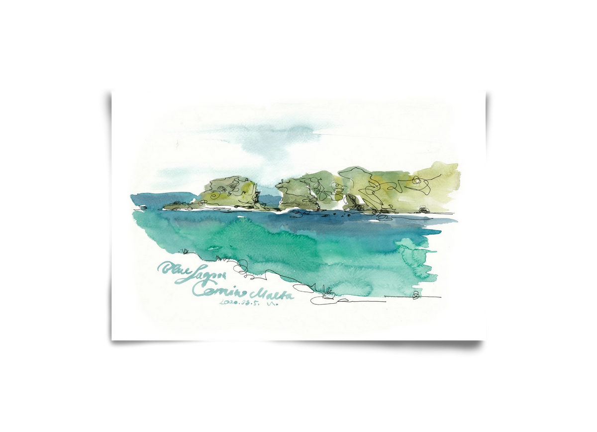 BLUE LAGOON - Comino, Malta - 2020.03.05., 30x20 cm, Keret nélkül