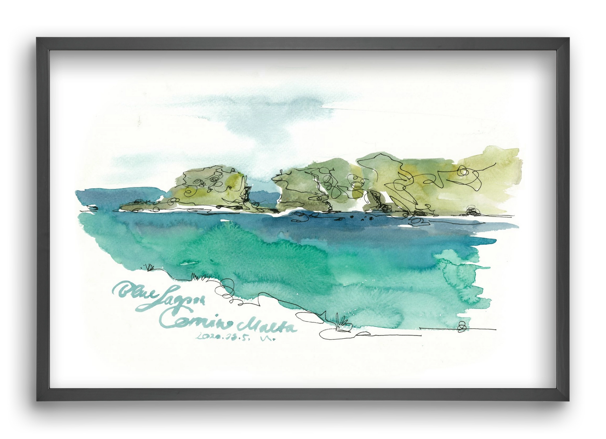 BLUE LAGOON - Comino, Malta - 2020.03.05., 60x40 cm (60x40 cm), Fekete keret