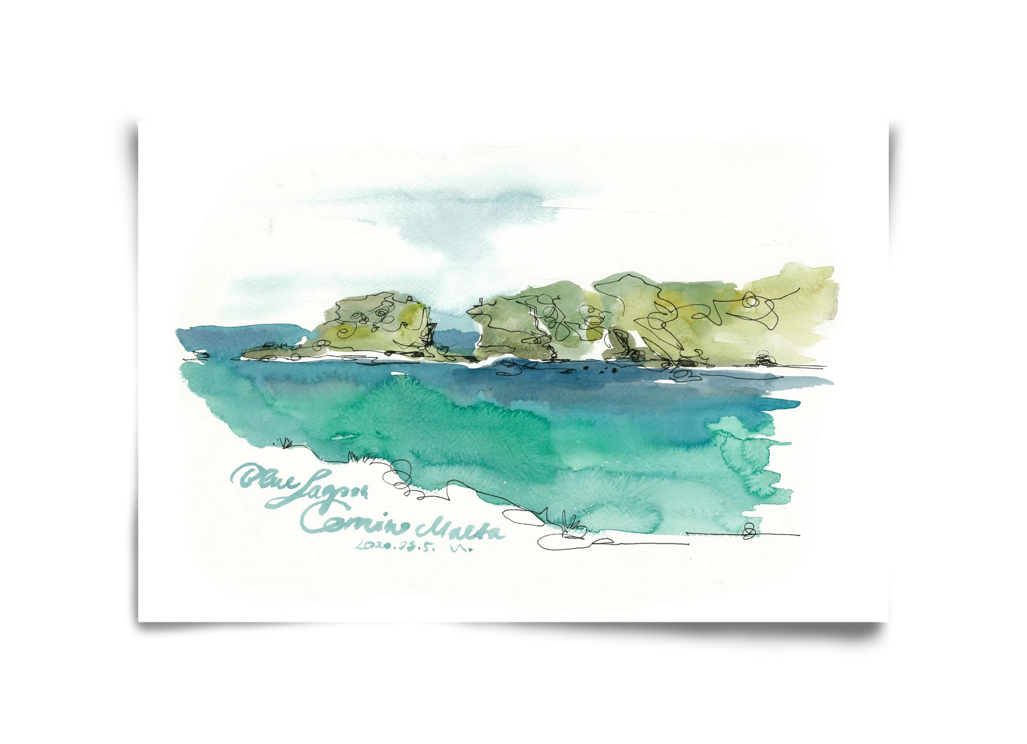 BLUE LAGOON - Comino, Malta - 2020.03.05., 45x30 cm, Keret nélkül