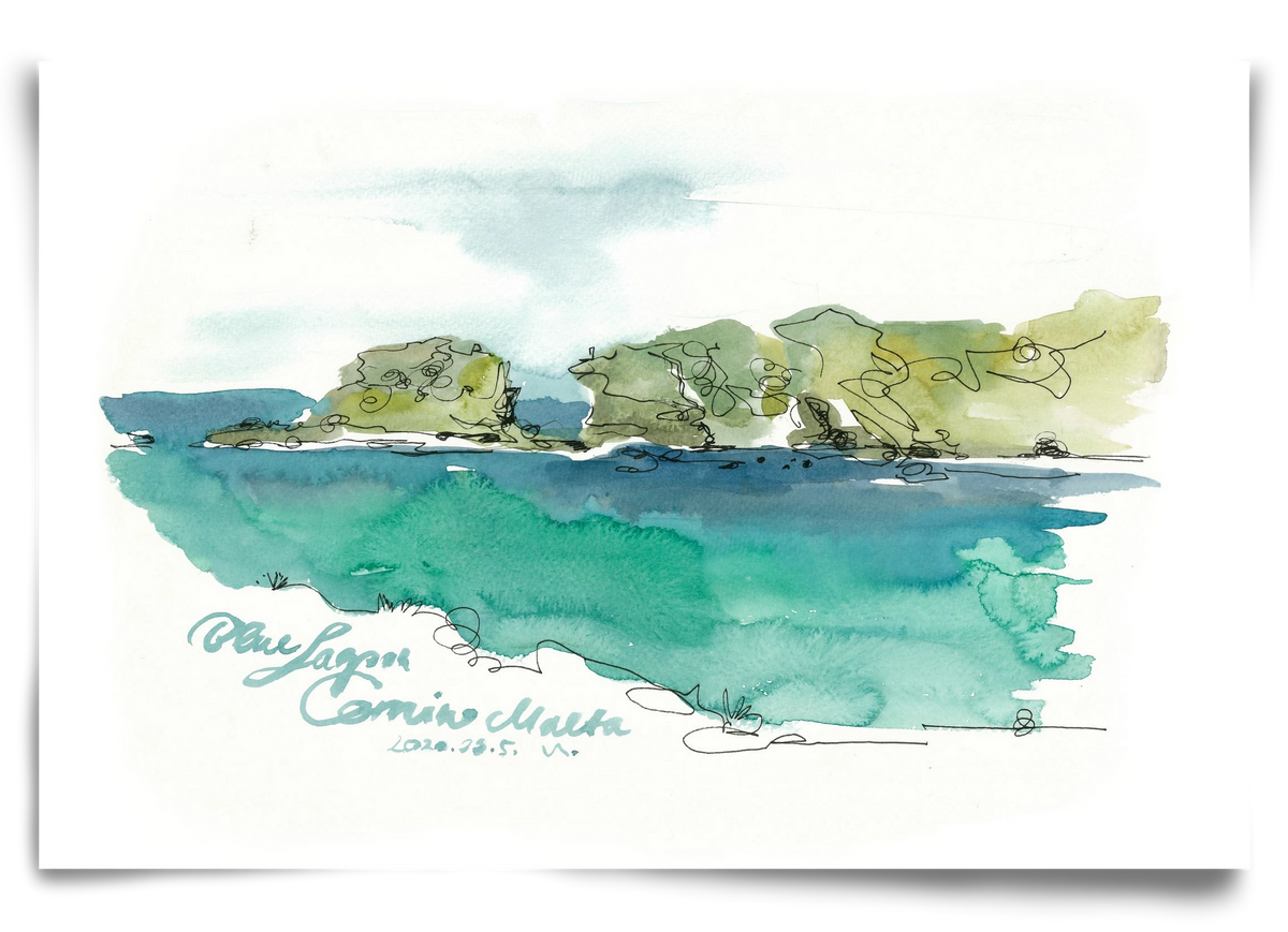 BLUE LAGOON - Comino, Malta - 2020.03.05., 90x60 cm, Keret nélkül