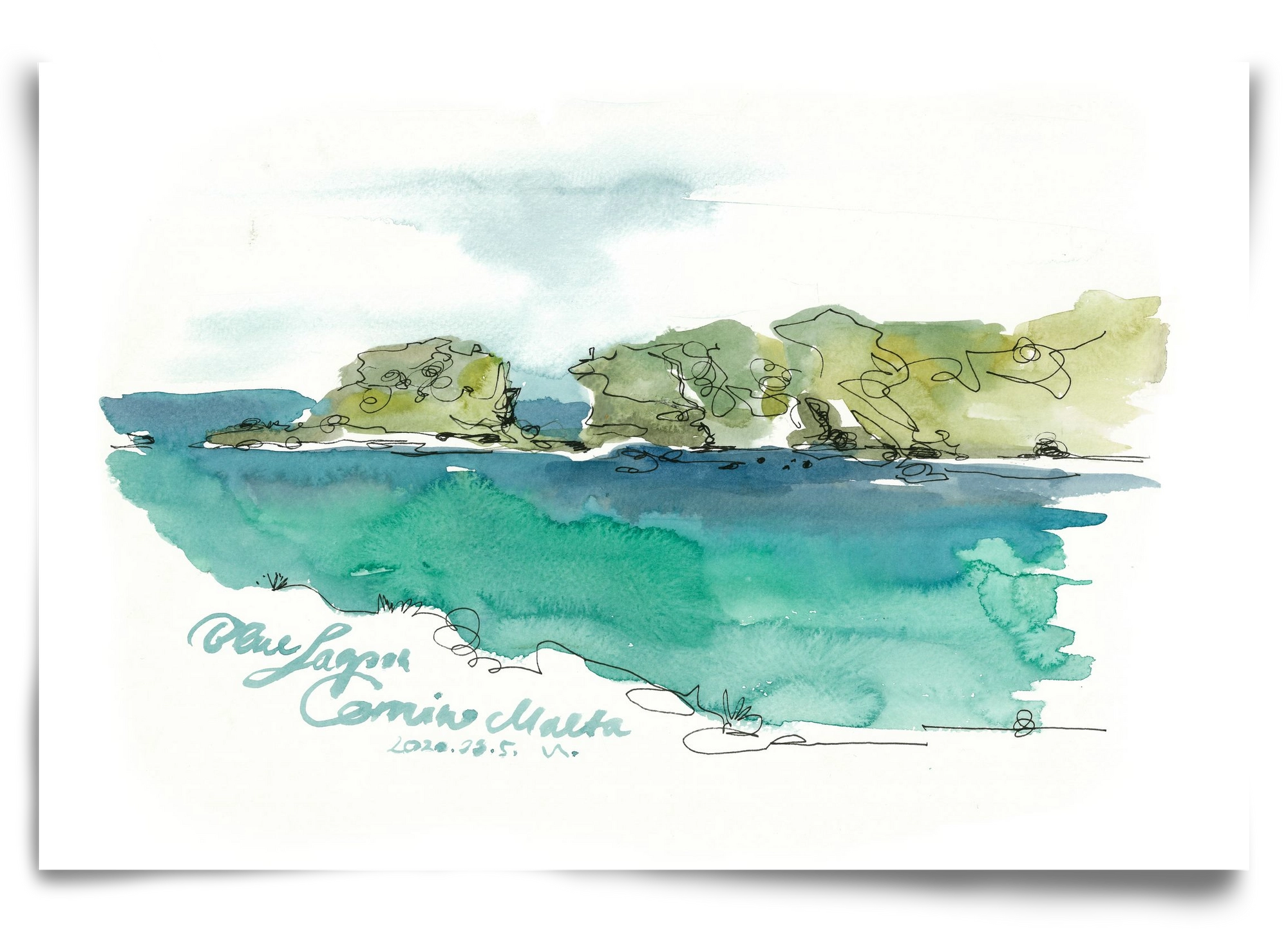 BLUE LAGOON - Comino, Malta - 2020.03.05., 90x60 cm, Keret nélkül