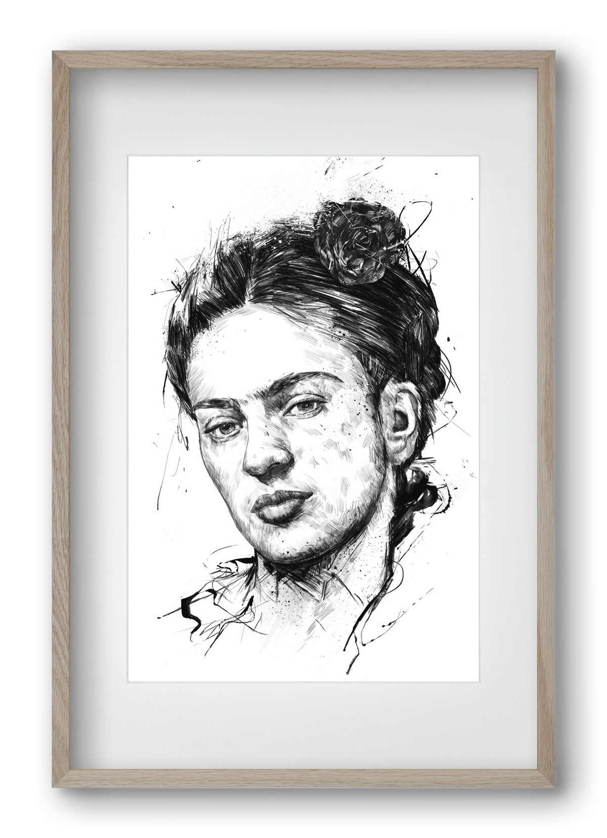 Frida, 40x60 cm (30x45 cm), Tölgy keret, paszpartuval