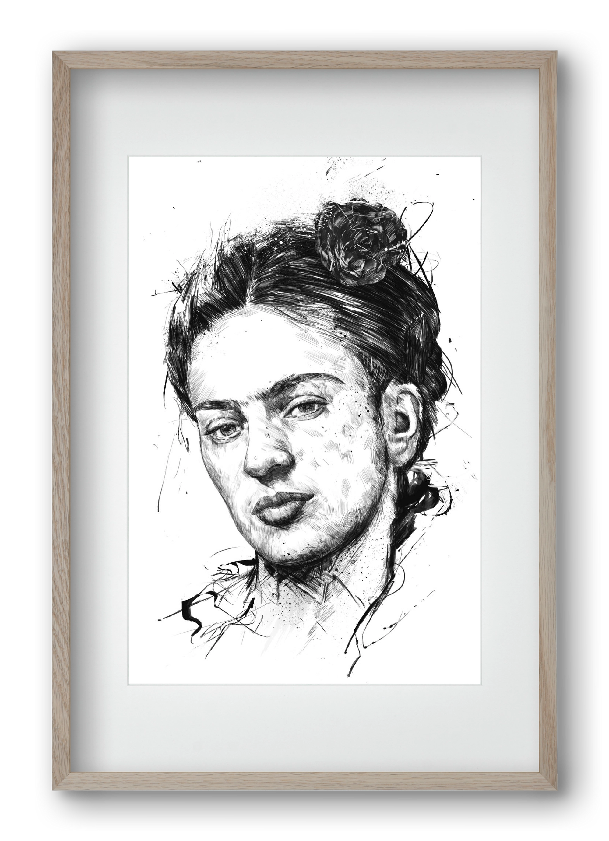 Frida, 40x60 cm (30x45 cm), Tölgy keret, paszpartuval