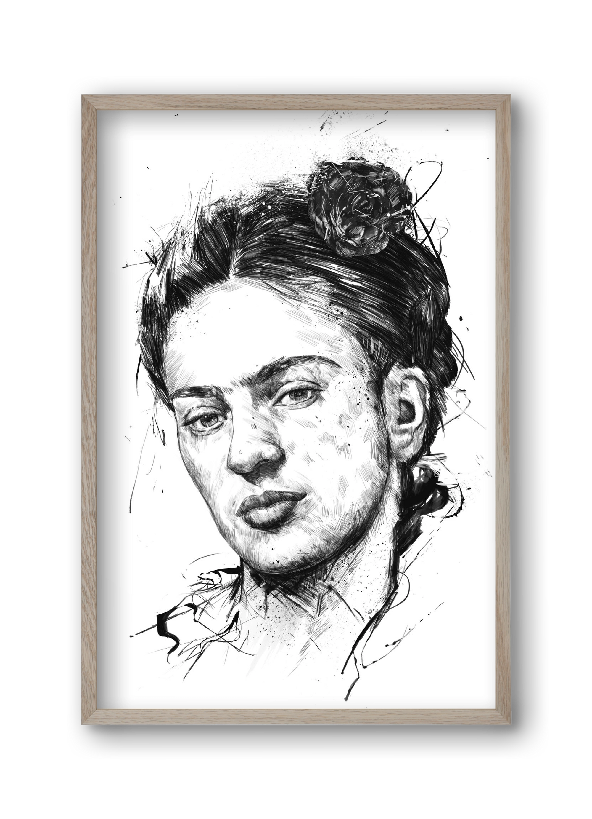 Frida, 30x45 cm (30x45 cm), Tölgy keret