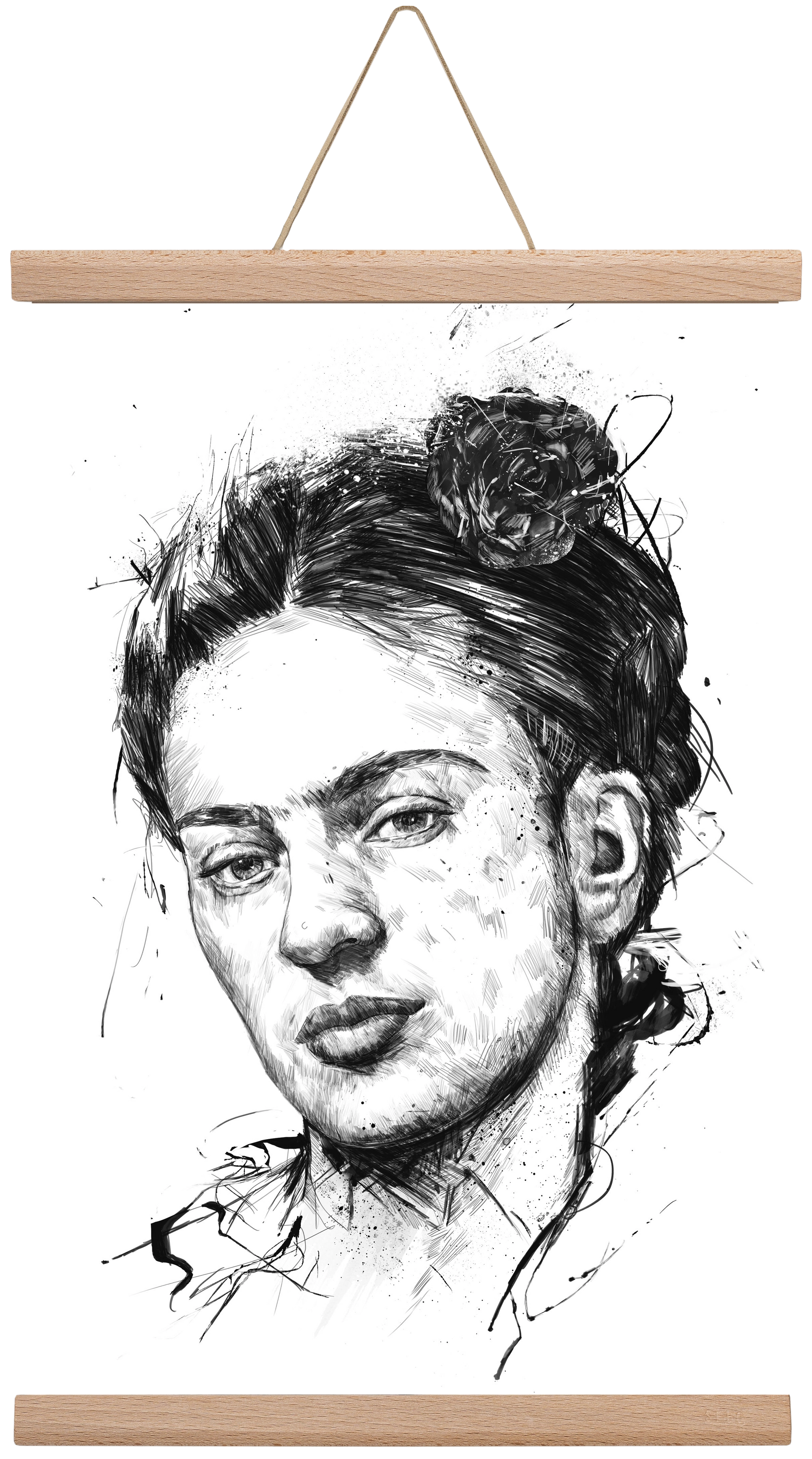 Frida, 30x45 cm (30x45 cm), Tölgy akasztó