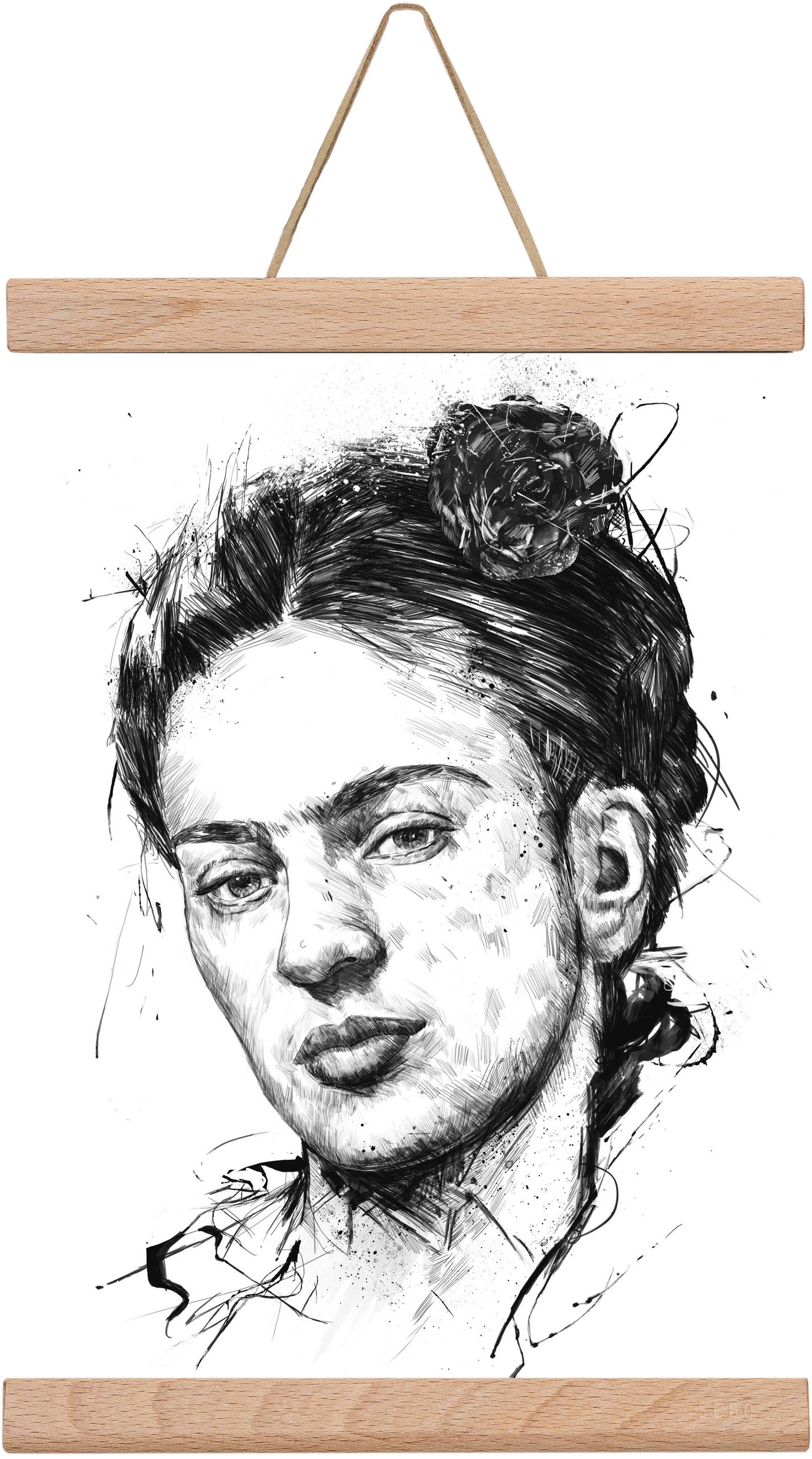 Frida, 20x30 cm (20x30 cm), Tölgy akasztó