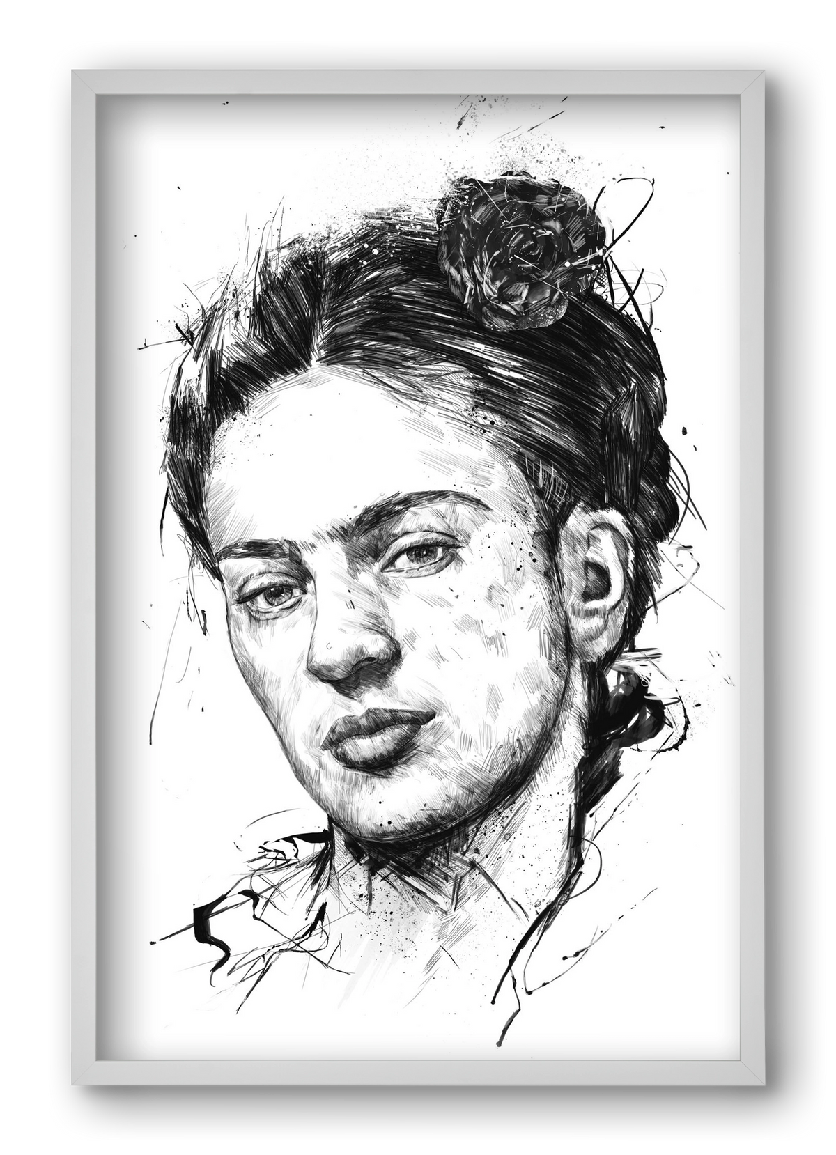 Frida, 40x60 cm (40x60 cm), Fehér keret