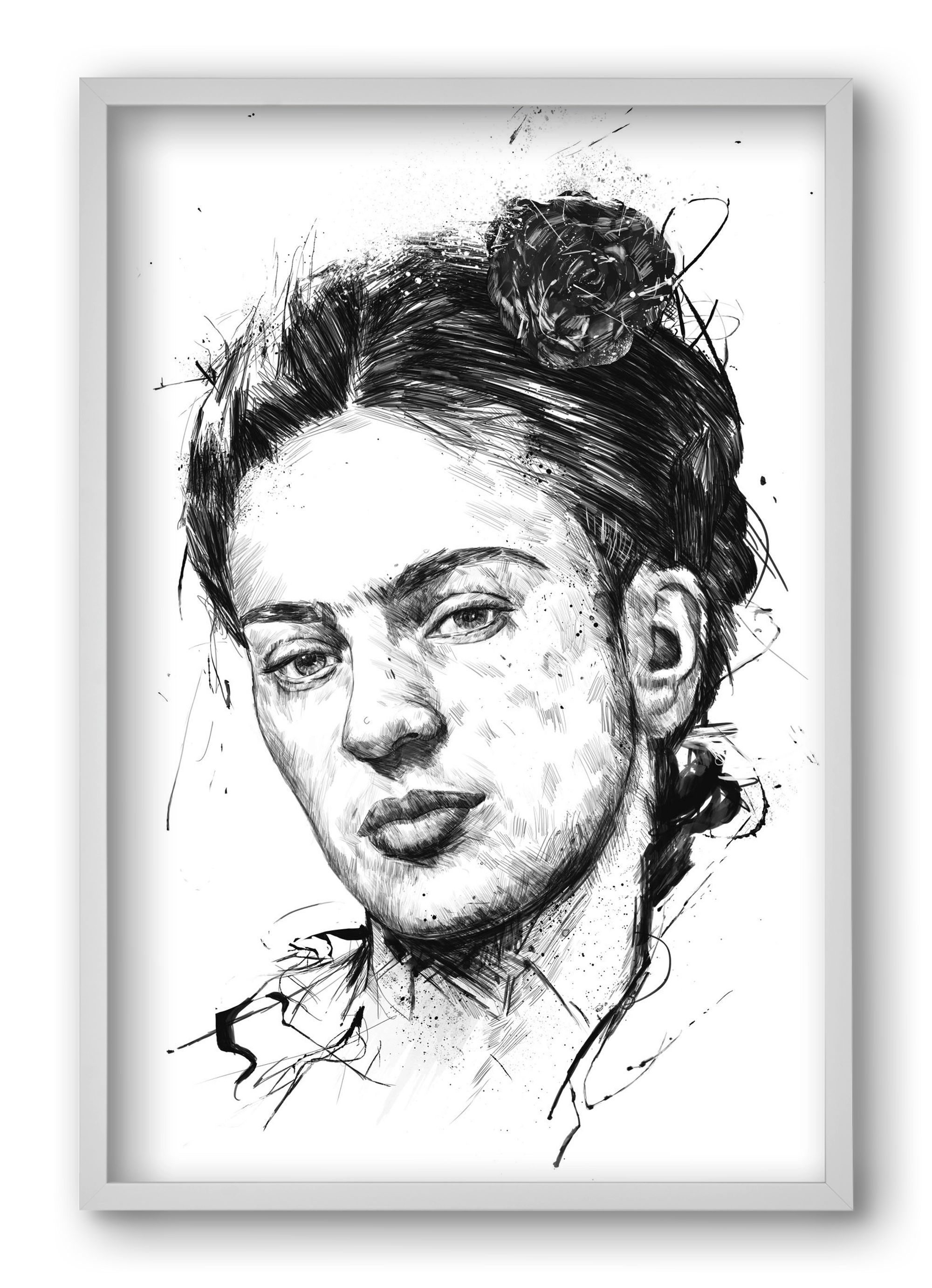 Frida, 40x60 cm (40x60 cm), Fehér keret