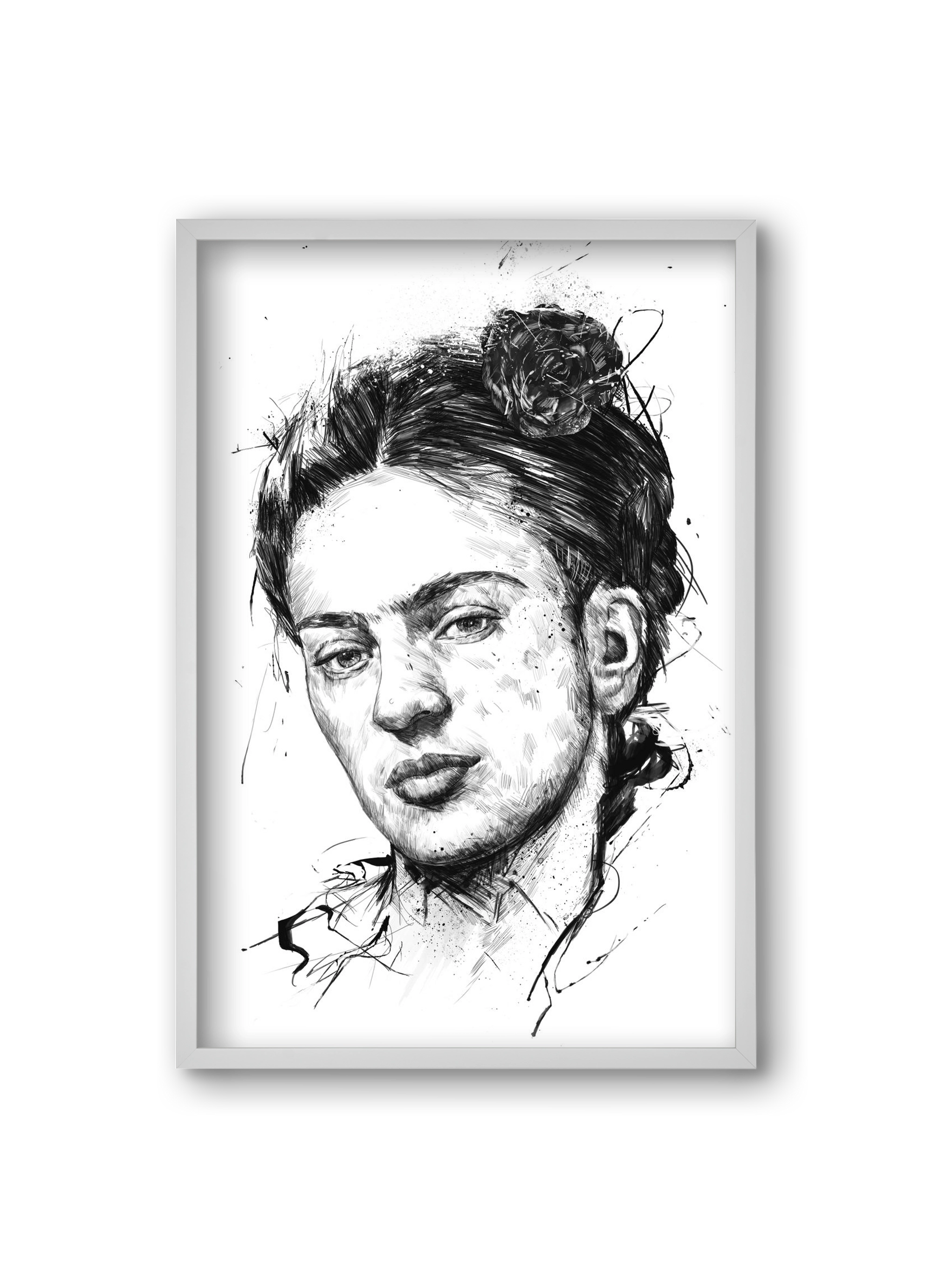 Frida, 20x30 cm (20x30 cm), Fehér keret