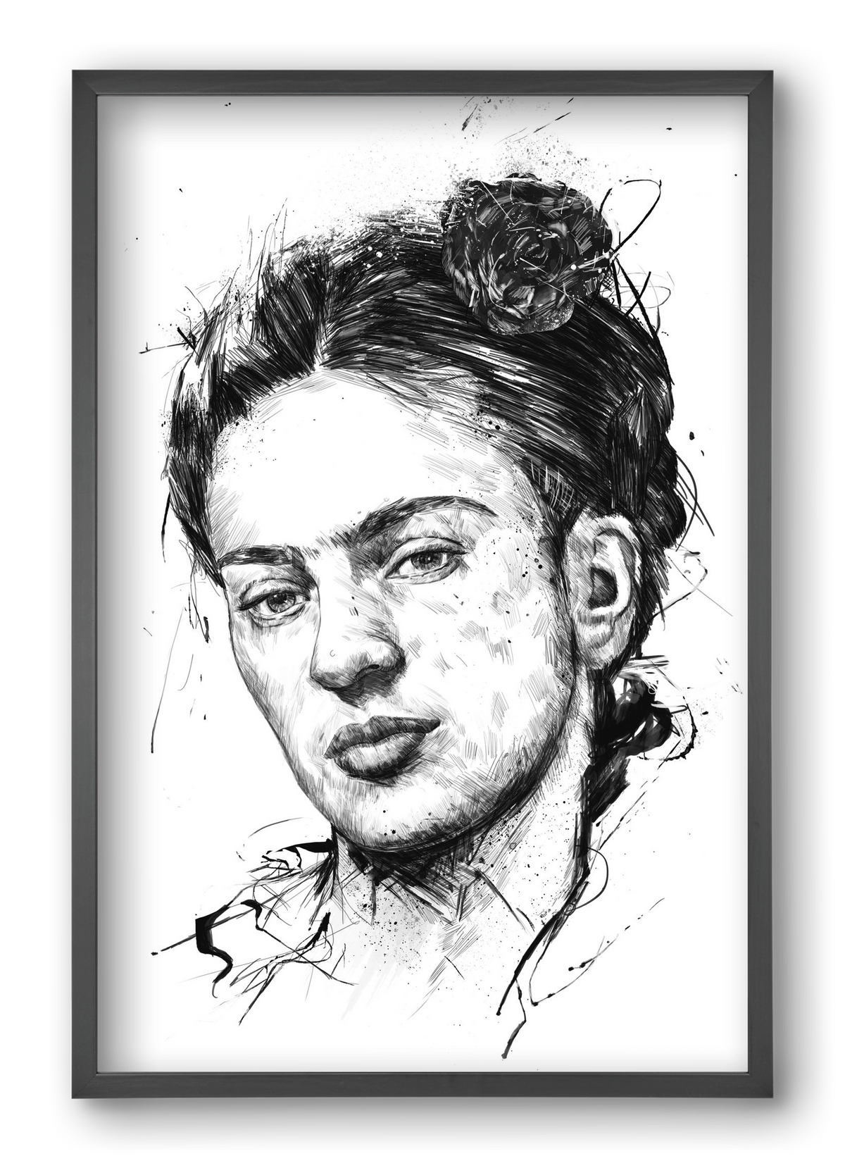 Frida, 40x60 cm (40x60 cm), Fekete keret