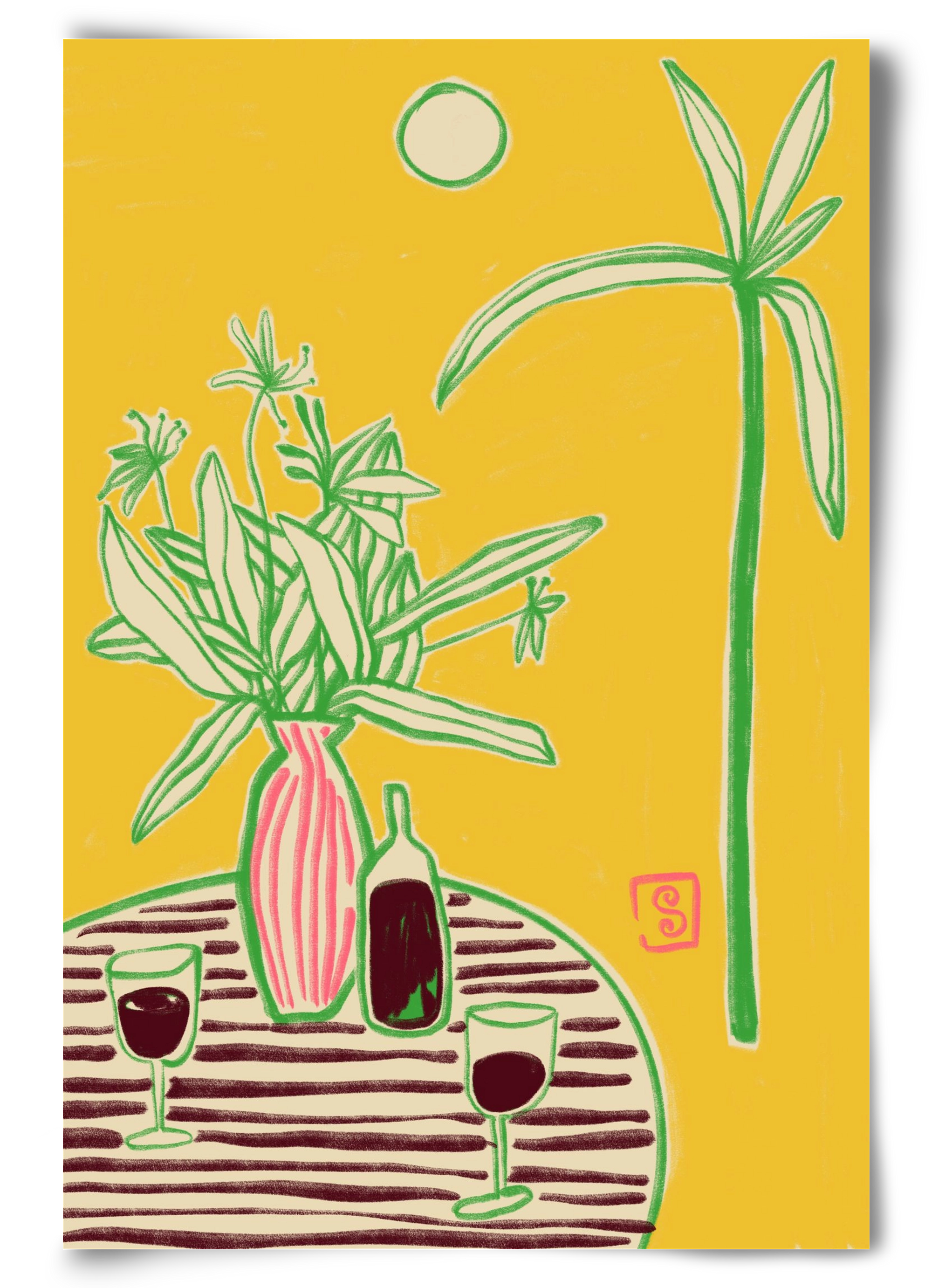 CONVERSATION BY THE SEA, 60x90 cm, Keret nélkül