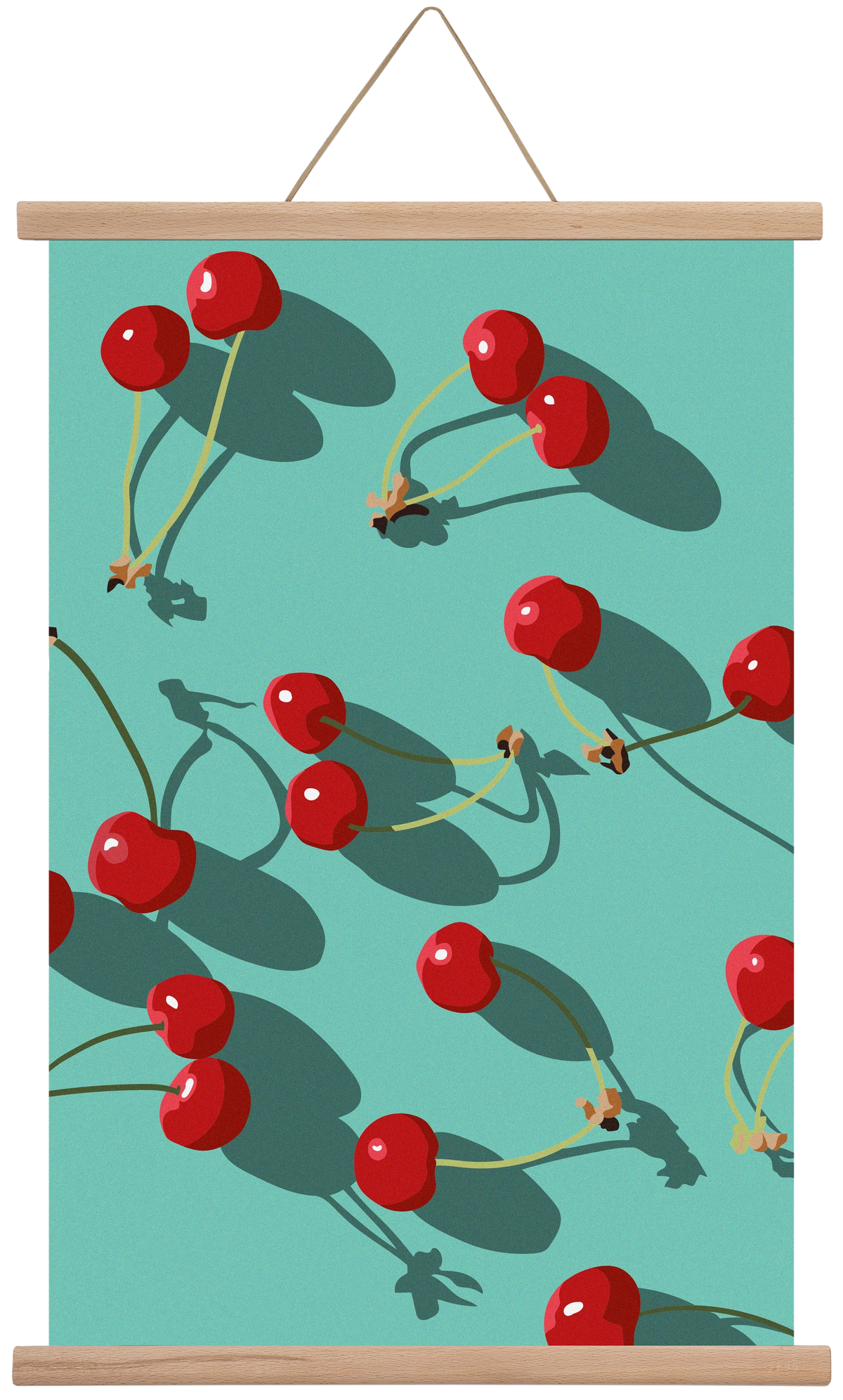 Cherries, 40x60 cm (40x60 cm), Tölgy akasztó