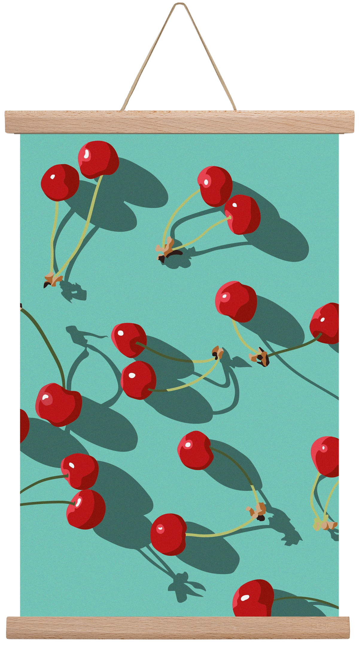 Cherries, 30x45 cm (30x45 cm), Tölgy akasztó