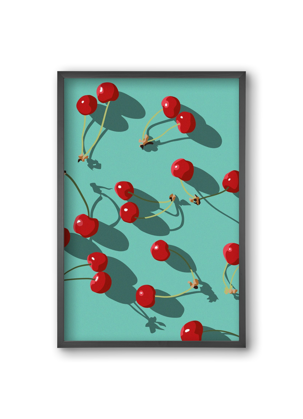 Cherries, 20x30 cm (20x30 cm), Fekete keret
