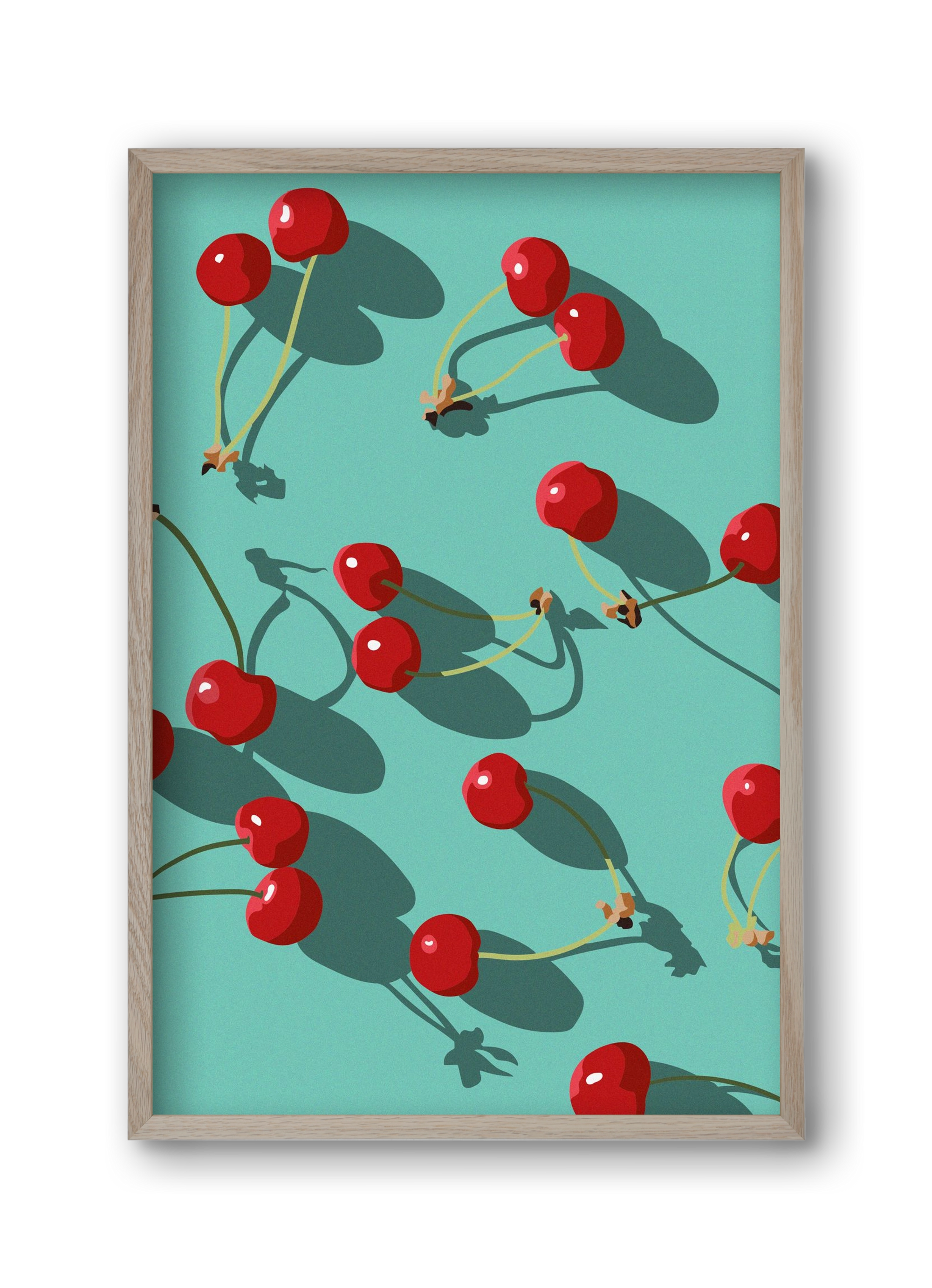 Cherries, 30x45 cm (30x45 cm), Tölgy keret