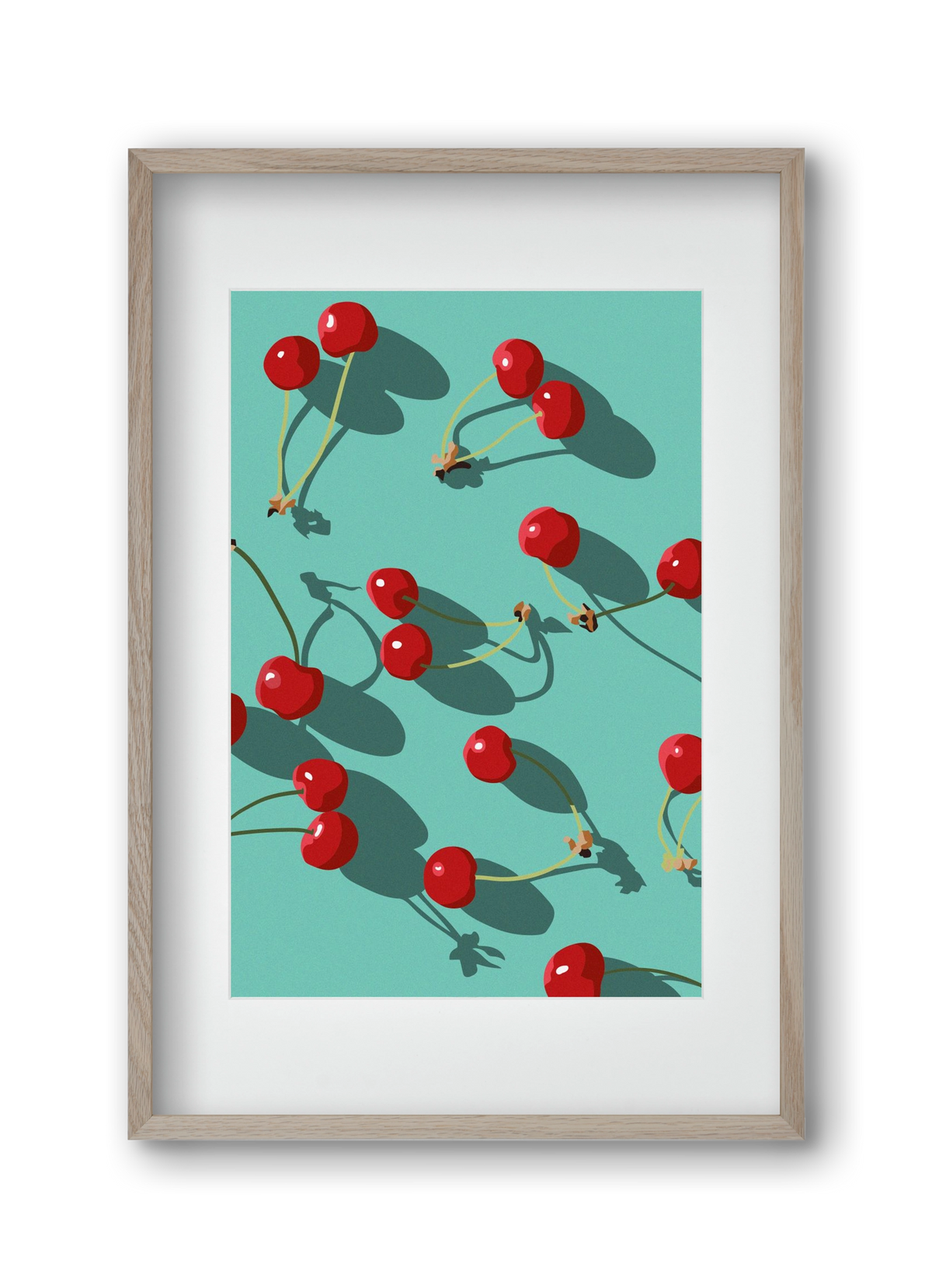 Cherries, 30x45 cm (20x30 cm), Tölgy keret, paszpartuval