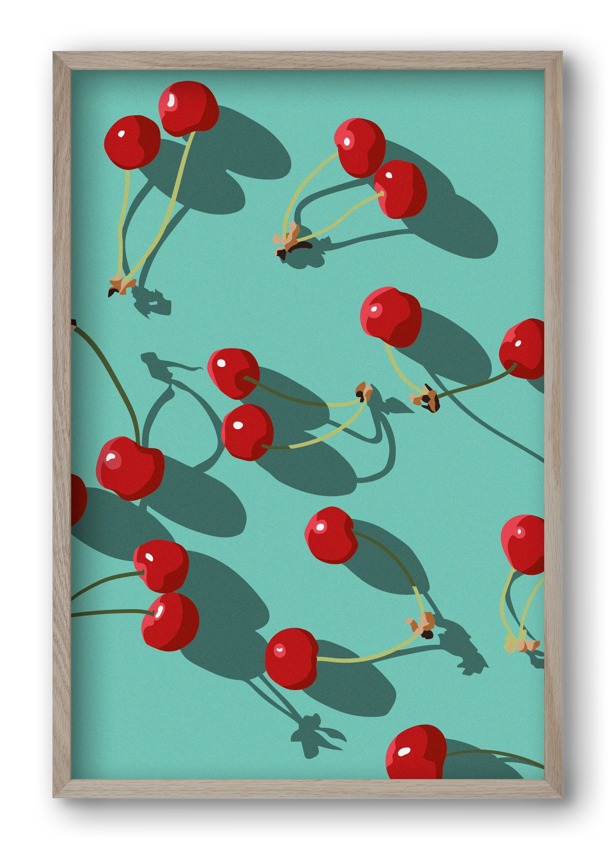 Cherries, 40x60 cm (40x60 cm), Tölgy keret