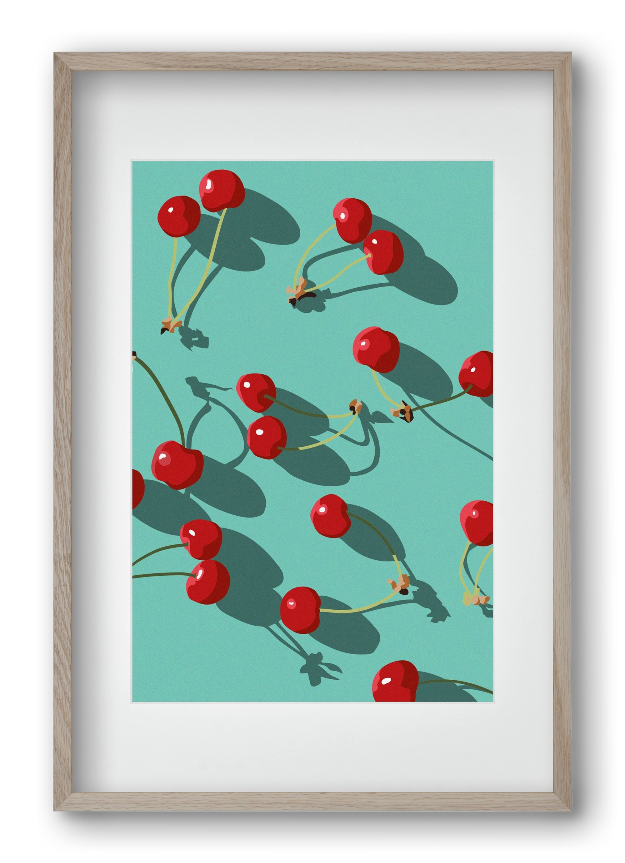 Cherries, 40x60 cm (30x45 cm), Tölgy keret, paszpartuval